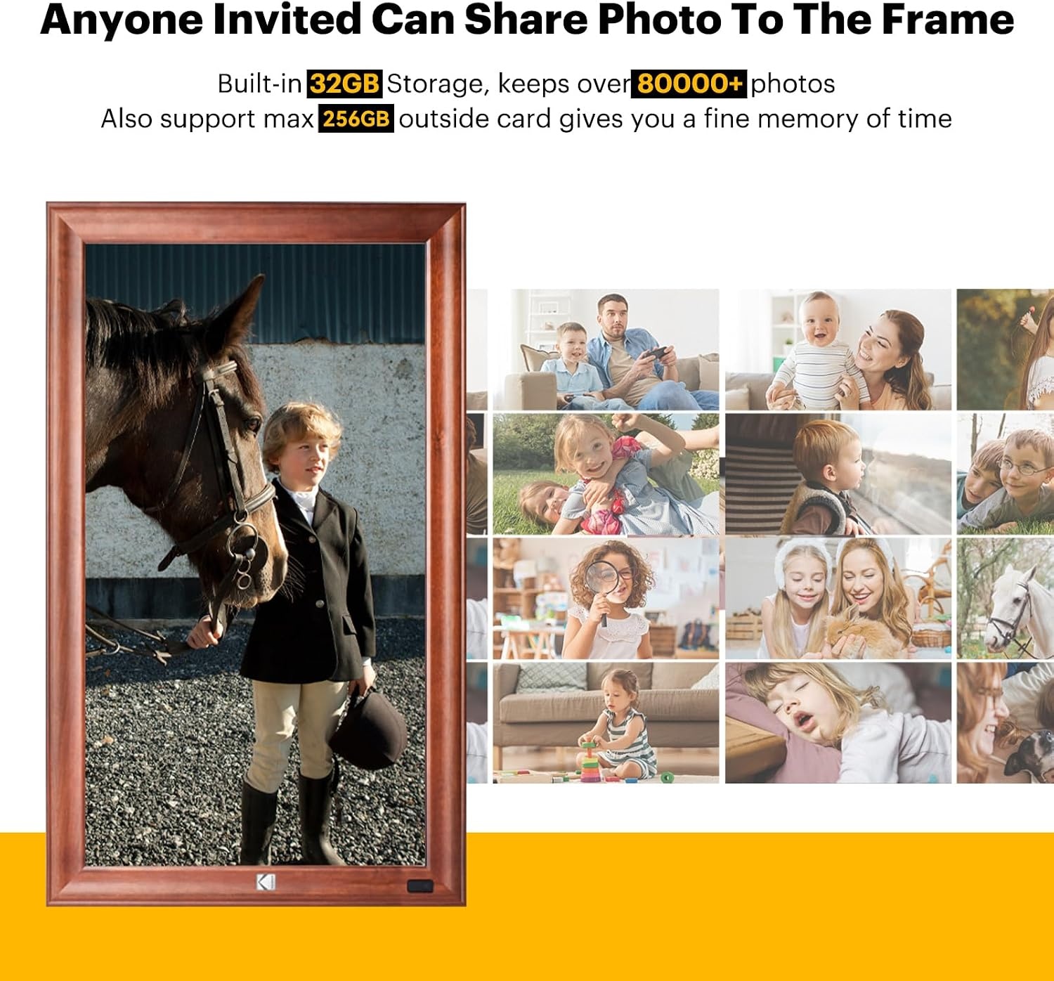 image:imageKODAK 101 Inch WiFi Digital Picture Frame with 32GB Storage Electronic Smart Digital Photo Frame 1280x800 IPS Touch Screen AutoRotate Share Moments Instantly Gifts for Women Mothers Day ChristmasBrown