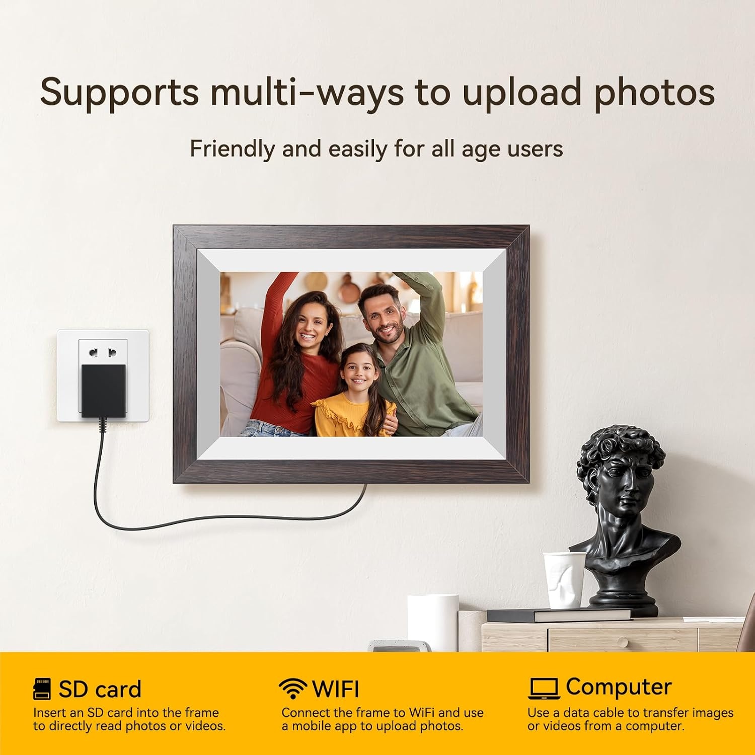 image:imageKODAK 101 Inch WiFi Digital Picture Frame with 32GB Storage Electronic Smart Digital Photo Frame 1280x800 IPS Touch Screen AutoRotate Share Moments Instantly Gifts for Women Mothers Day ChristmasLightWhite