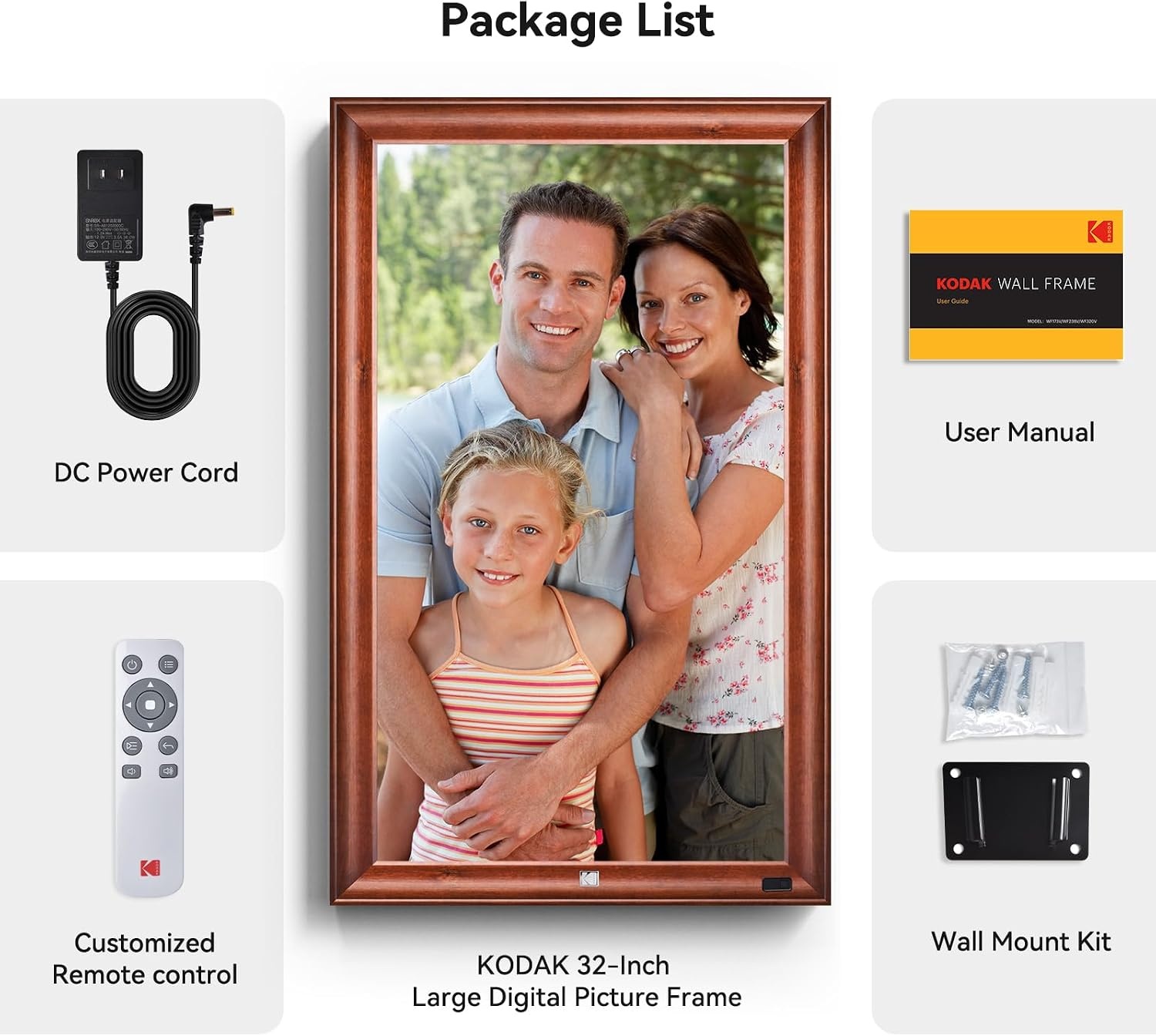 image:imageKODAK 101 Inch WiFi Digital Picture Frame with 32GB Storage Electronic Smart Digital Photo Frame 1280x800 IPS Touch Screen AutoRotate Share Moments Instantly Gifts for Women Mothers Day ChristmasBrown