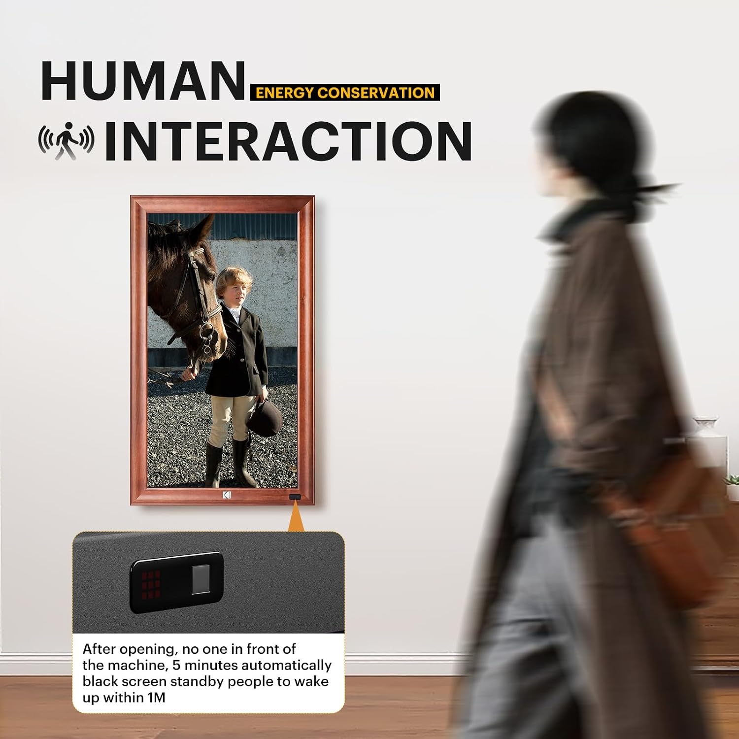 image:imageKODAK 101 Inch WiFi Digital Picture Frame with 32GB Storage Electronic Smart Digital Photo Frame 1280x800 IPS Touch Screen AutoRotate Share Moments Instantly Gifts for Women Mothers Day ChristmasBrown