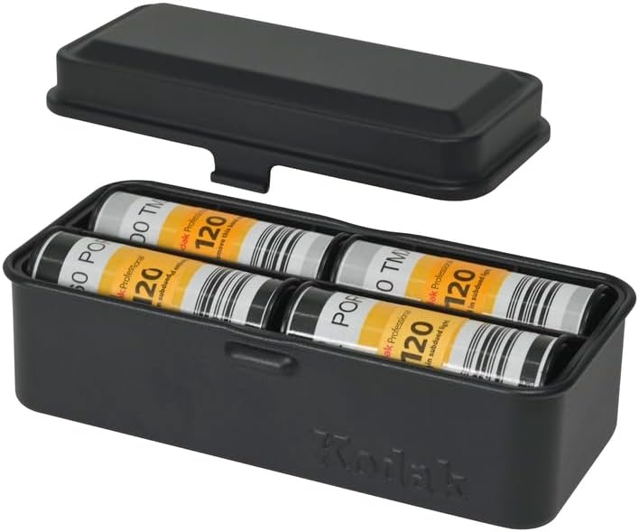 image:imageKODAK 120135 Film Case for 8 Rolls of 120 Films 10 Rolls of 35mm Films Retro Steel Case to Sort amp Safeguard Film Olive Film is not IncludedBlack