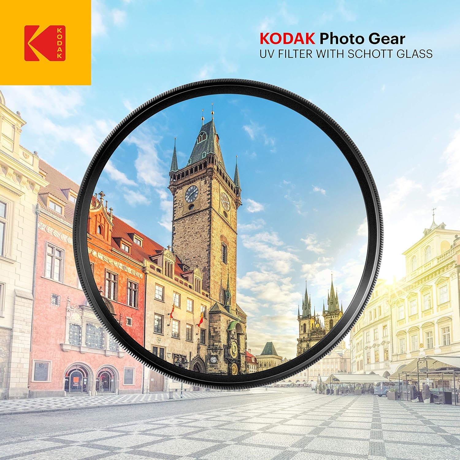 image:imageKODAK 37mm UV Filter German Schott Glass Premium Ultraviolet Filter Slim 18Layer Polished Coating Absorbs Atmospheric Haze Protects Lens amp Improves Sharpness amp Contrast 99 Light Transmittance37MM