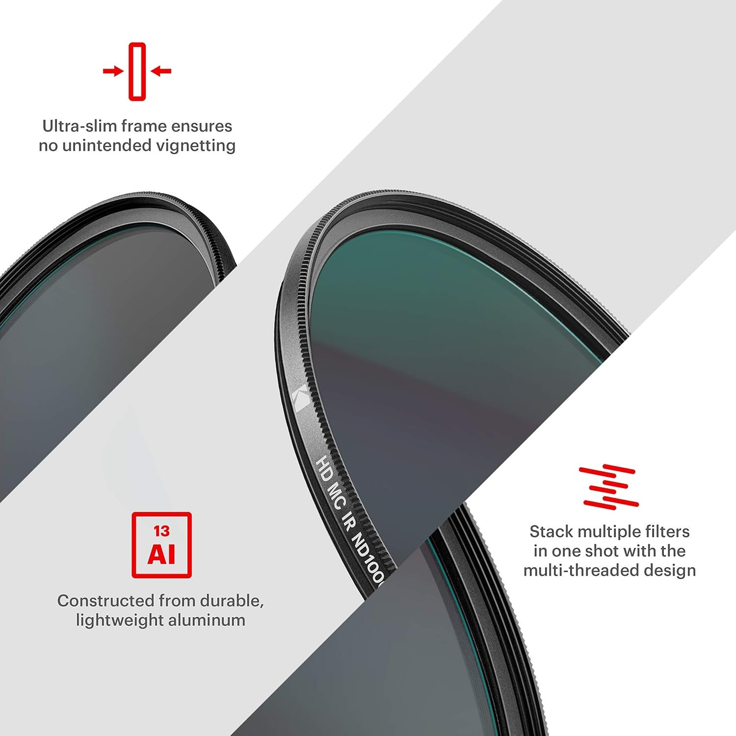 image:imageKODAK 58mm Schott Glass IR Neutral Density 1000 Filter Super Slim Waterproof Polished Nano MultiCoated 16 Layers Prevents Overexposure Reduces Infrared Retro Case amp Filter Guide PhotoGear 72MM