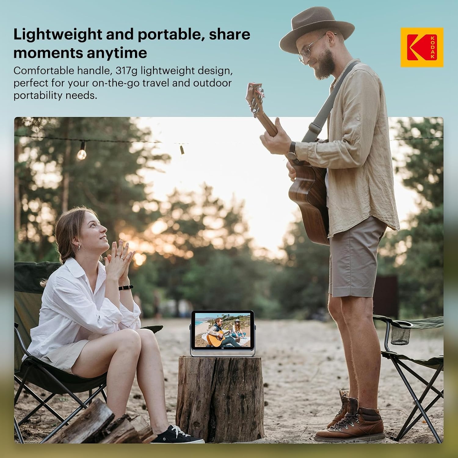 image:imageKODAK 64GB WiFi Digital Picture Frame with 4000mAh Battery Powered 101 inch 1280 800 GG IPS Touch Screen Electronic Smart Digital Photo Frame AutoRotate Gifts for Women MomGrey