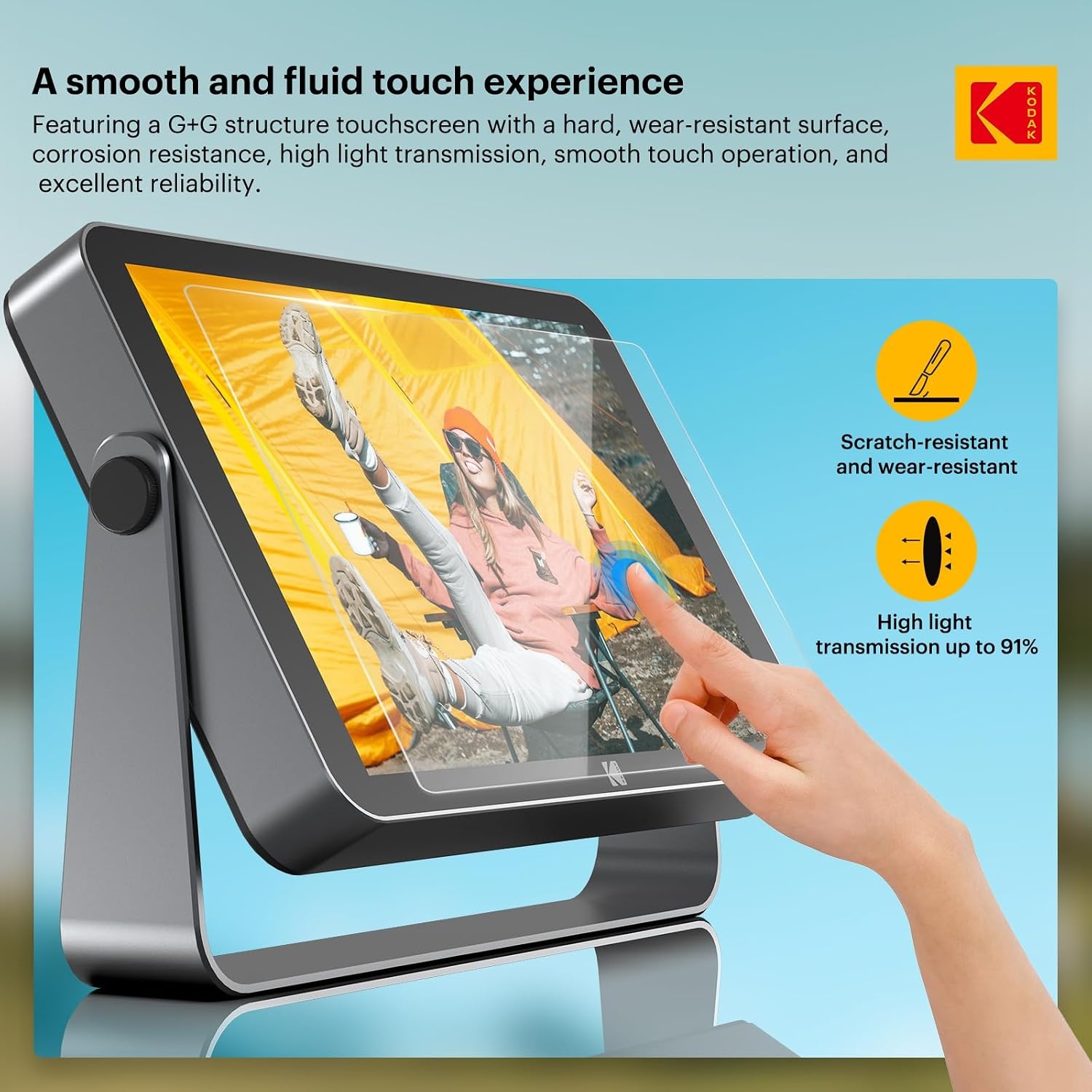 image:imageKODAK 64GB WiFi Digital Picture Frame with 4000mAh Battery Powered 101 inch 1280 800 GG IPS Touch Screen Electronic Smart Digital Photo Frame AutoRotate Gifts for Women MomGrey
