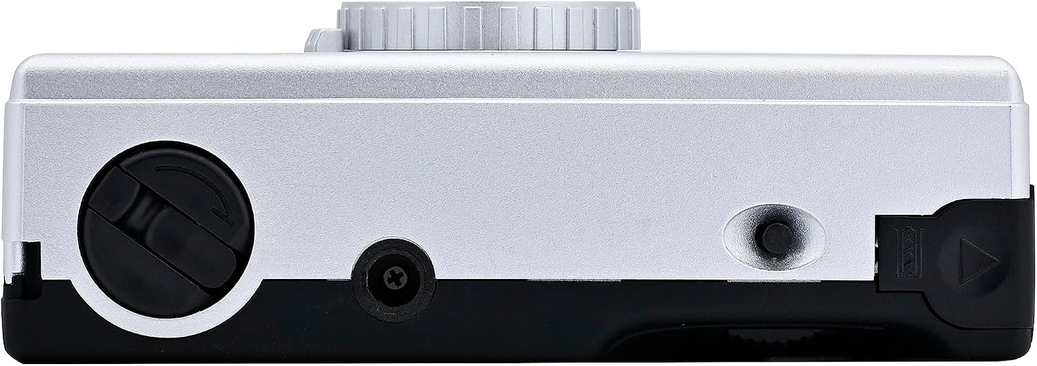 image:imageKODAK EKTAR H35N Half Frame Film Camera 35mm Reusable FocusFree Bulb Function Builtin Star Filter Coated Improved Lens Film amp AAA Battery are not Included Striped Black Premium KitGlazed Orange