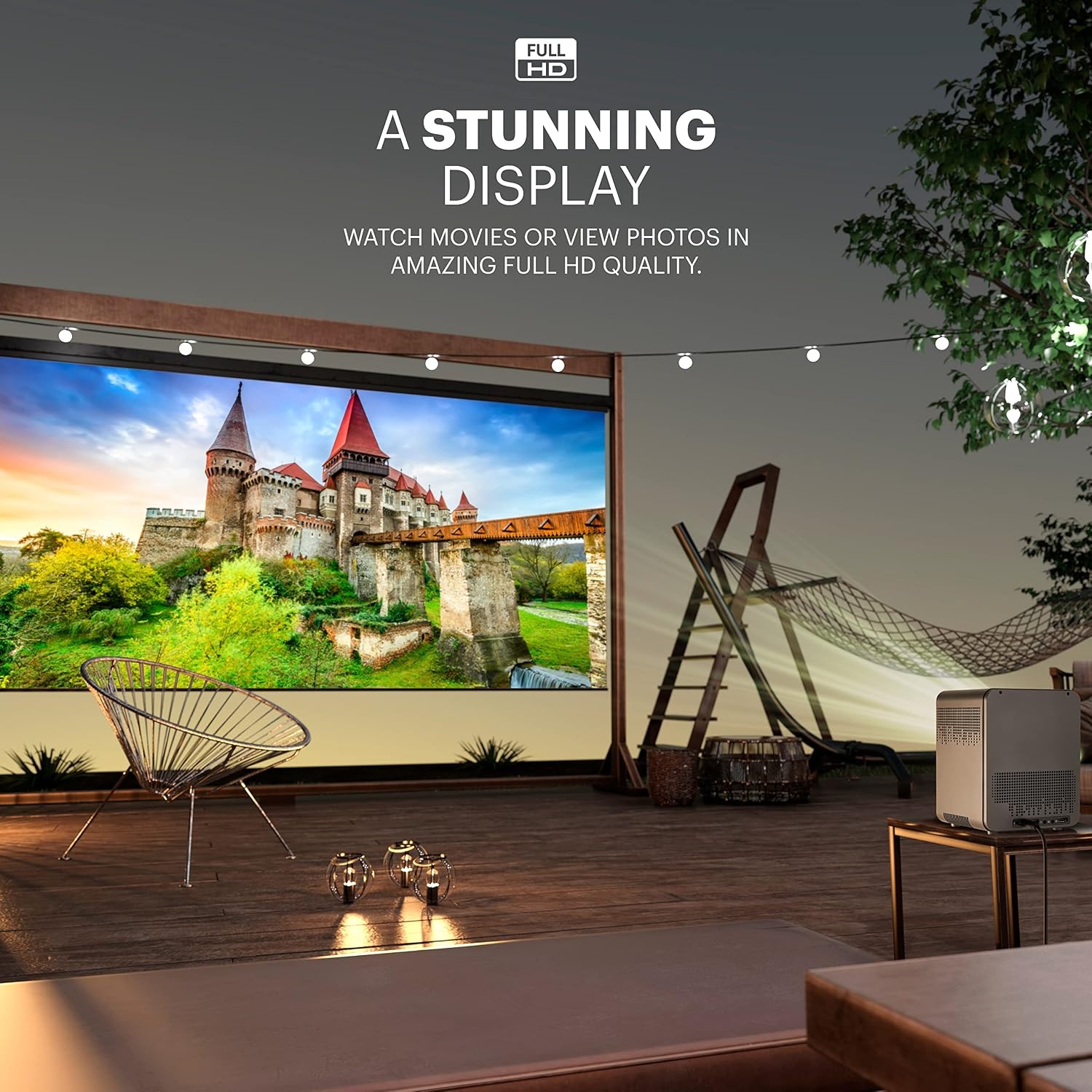 image:imageKODAK FLIK HD10 Smart Projector Android TV 1080p WiFi