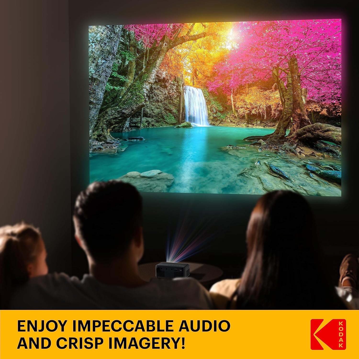 image:imageKODAK FLIK X1 Mini Projector Black HDMI USB Up to 100InchBlack