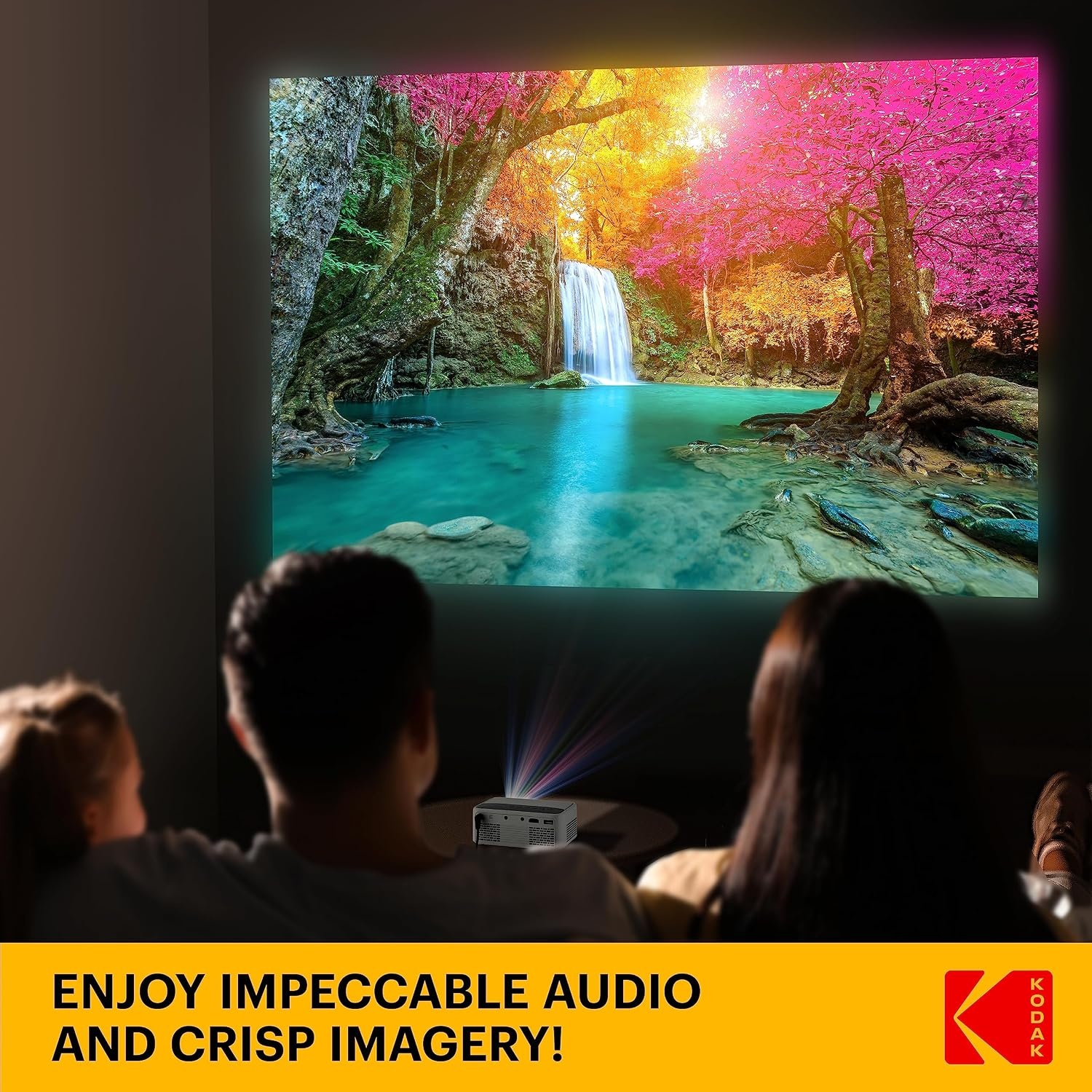 image:imageKODAK FLIK X1 Mini Projector Black HDMI USB Up to 100InchWhite