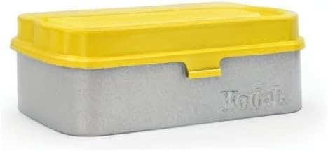 image:imageKODAK Film Case for 5 Rolls of 35mm Films Compact Retro Steel Case to Sort and Safeguard Film Rolls Blue Film is not IncludedYellow