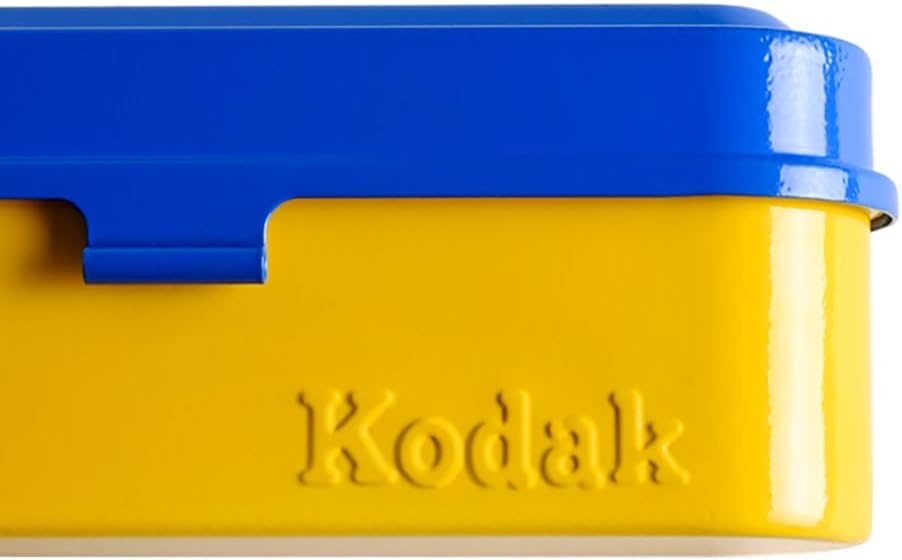 image:imageKODAK Film Case for 5 Rolls of 35mm Films Compact Retro Steel Case to Sort and Safeguard Film Rolls Film is not Included RedBlue