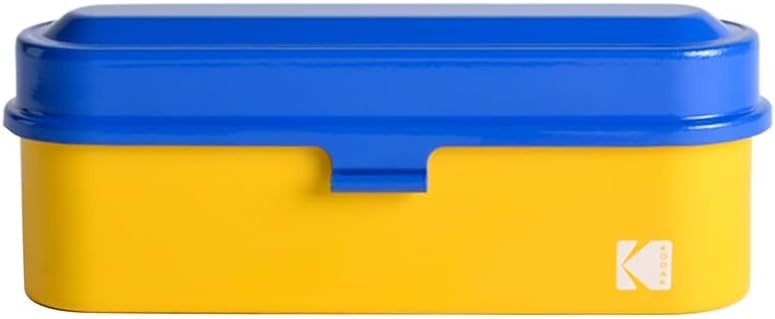 image:imageKODAK Film Case for 5 Rolls of 35mm Films Compact Retro Steel Case to Sort and Safeguard Film Rolls Film is not Included RedBlue