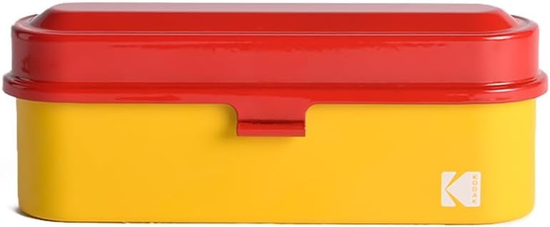 image:imageKODAK Film Case for 5 Rolls of 35mm Films Compact Retro Steel Case to Sort and Safeguard Film Rolls Film is not Included RedRed