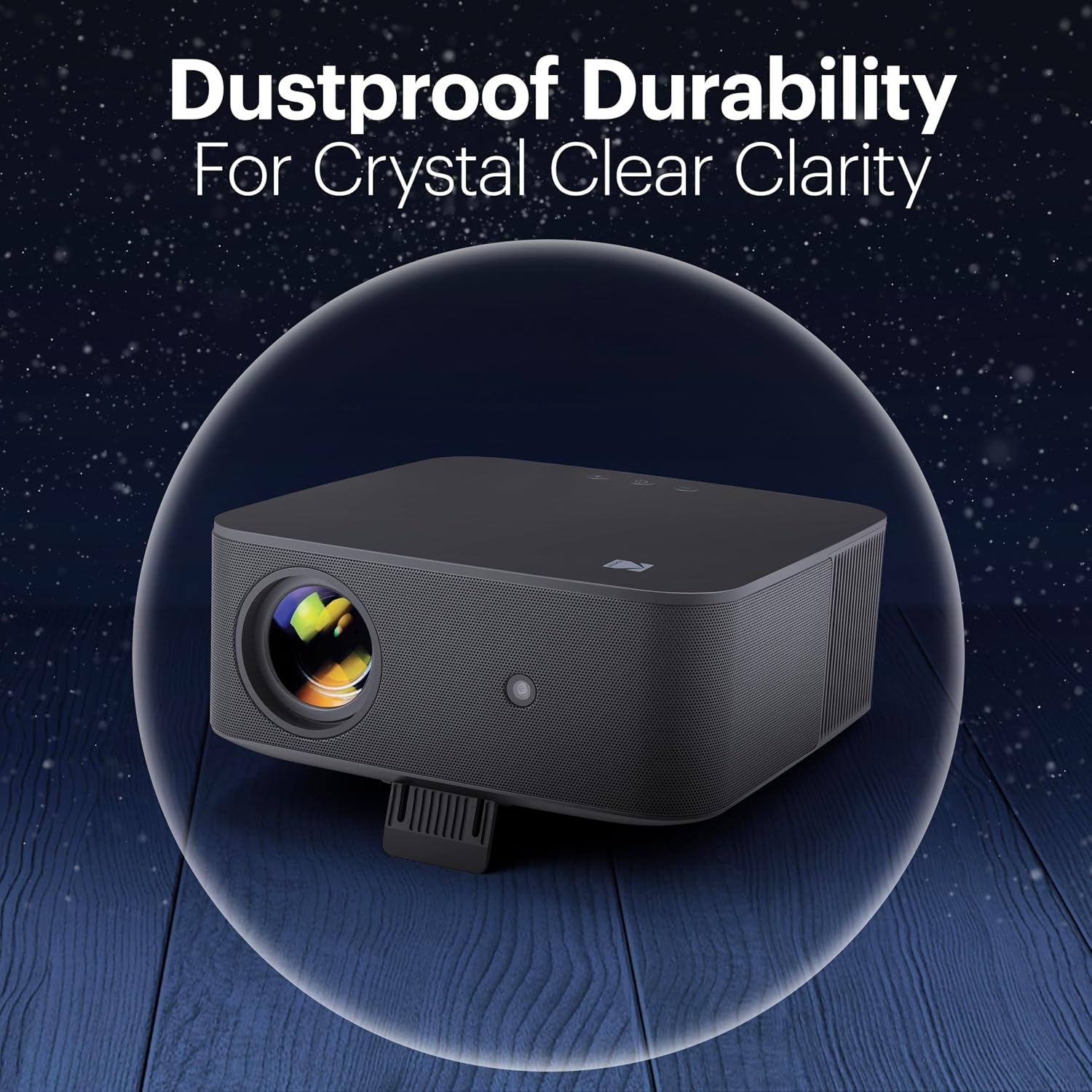 image:imageKODAK Flik X20 1080p Portable Smart Projector Built in ATV Dongle WhiteBlack