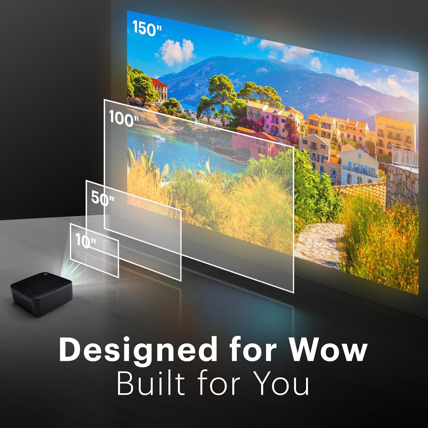image:imageKODAK Flik X20 1080p Smart Projector Kit Mini Projector White SmallBlack
