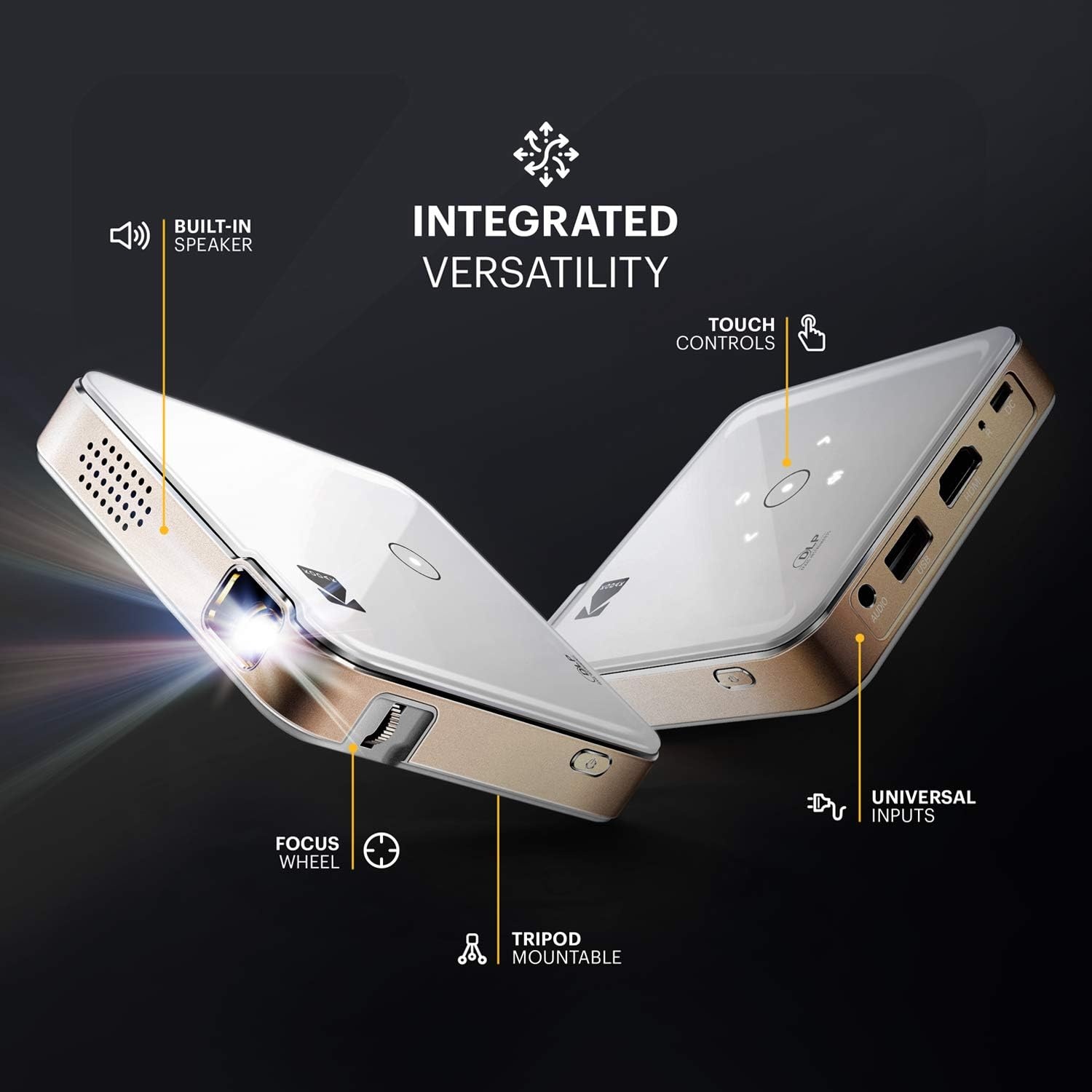 image:imageKODAK Luma 150 Mini Projector 1080p Input BatterySilver