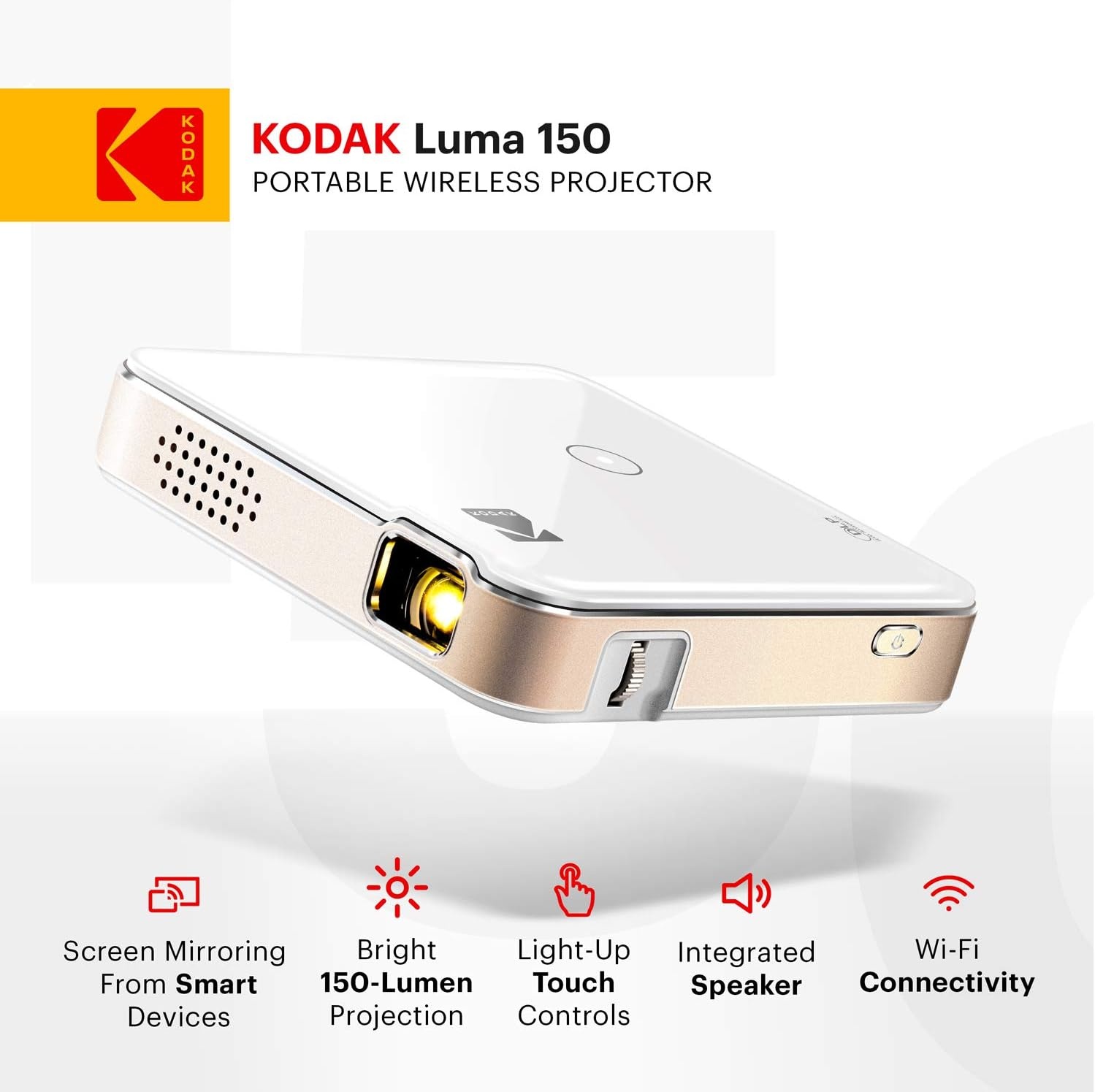 image:imageKODAK Luma 150 Mini Projector with Battery amp Soft Case