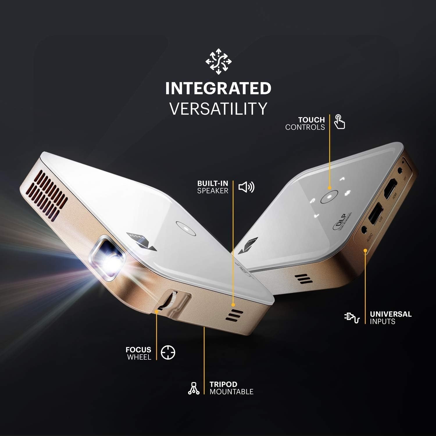 image:imageKODAK Luma 350 Portable Smart Projector w Luma App Ultra HD Video Projector with Carrying Travel Case amp 6FT HDMI Cable w Streaming Apps WiFi Mirroring Remote Control amp CrystalClear Imaging