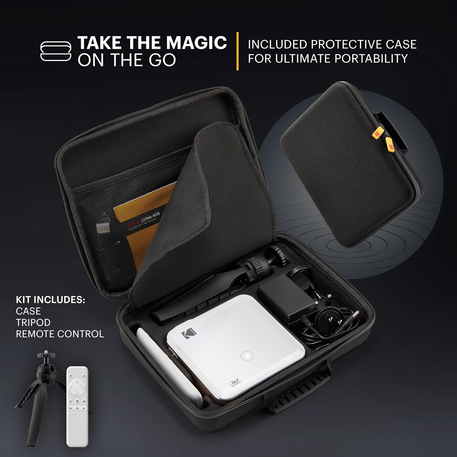 image:imageKODAK Luma 400 Smart Portable Projector Mini Projector with Apps White