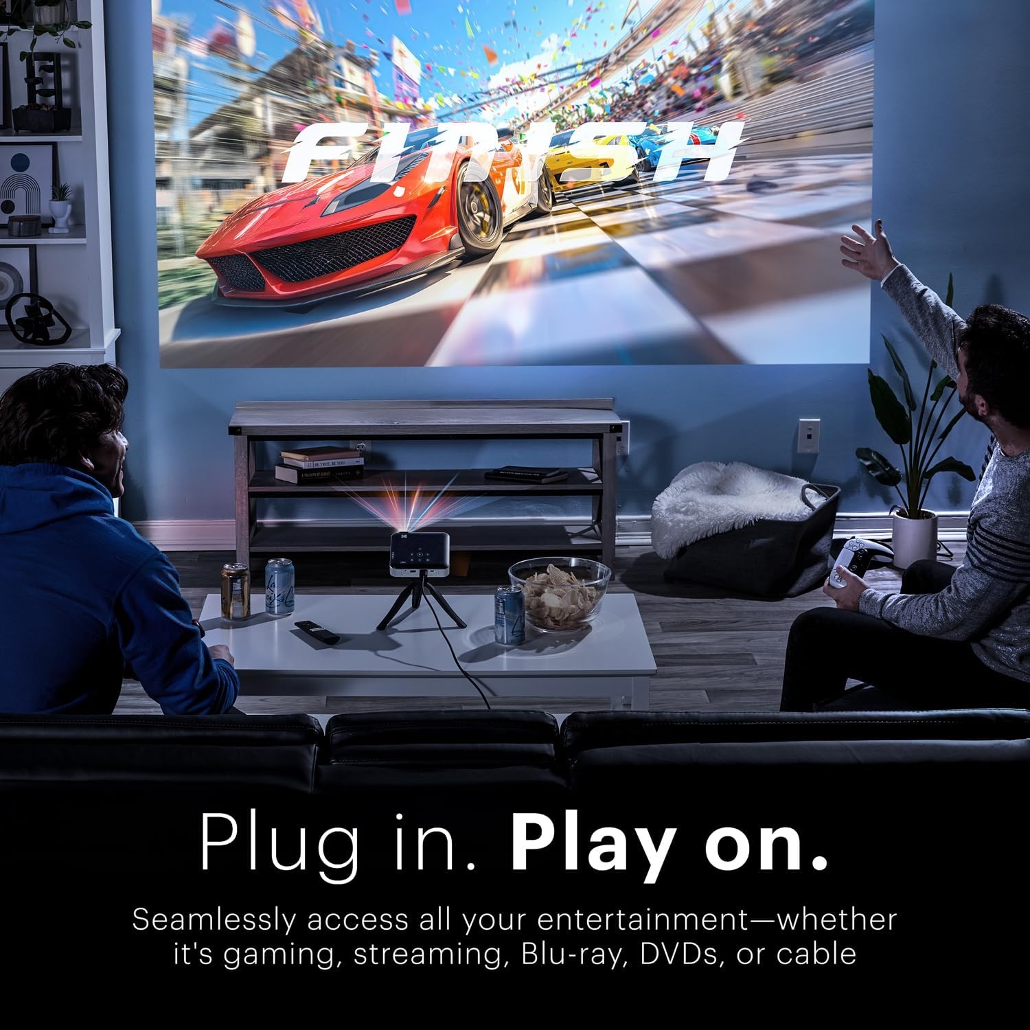 image:imageKODAK Luma 500 Mini Projector Movie Projector Google TV WhiteBlack