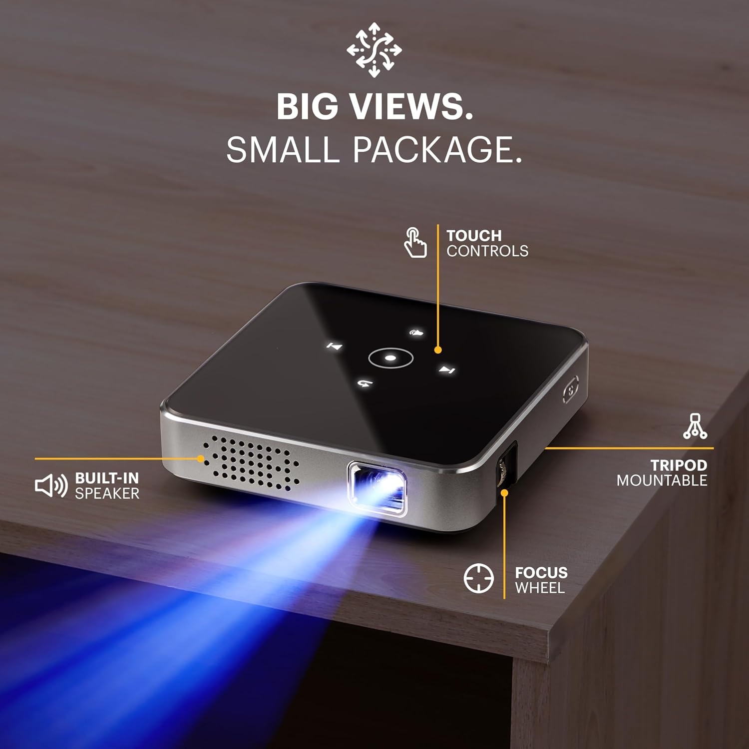 image:imageKODAK Luma 75 Mini Portable Projector 1080p HD DLP 2 Hour Runtime Black