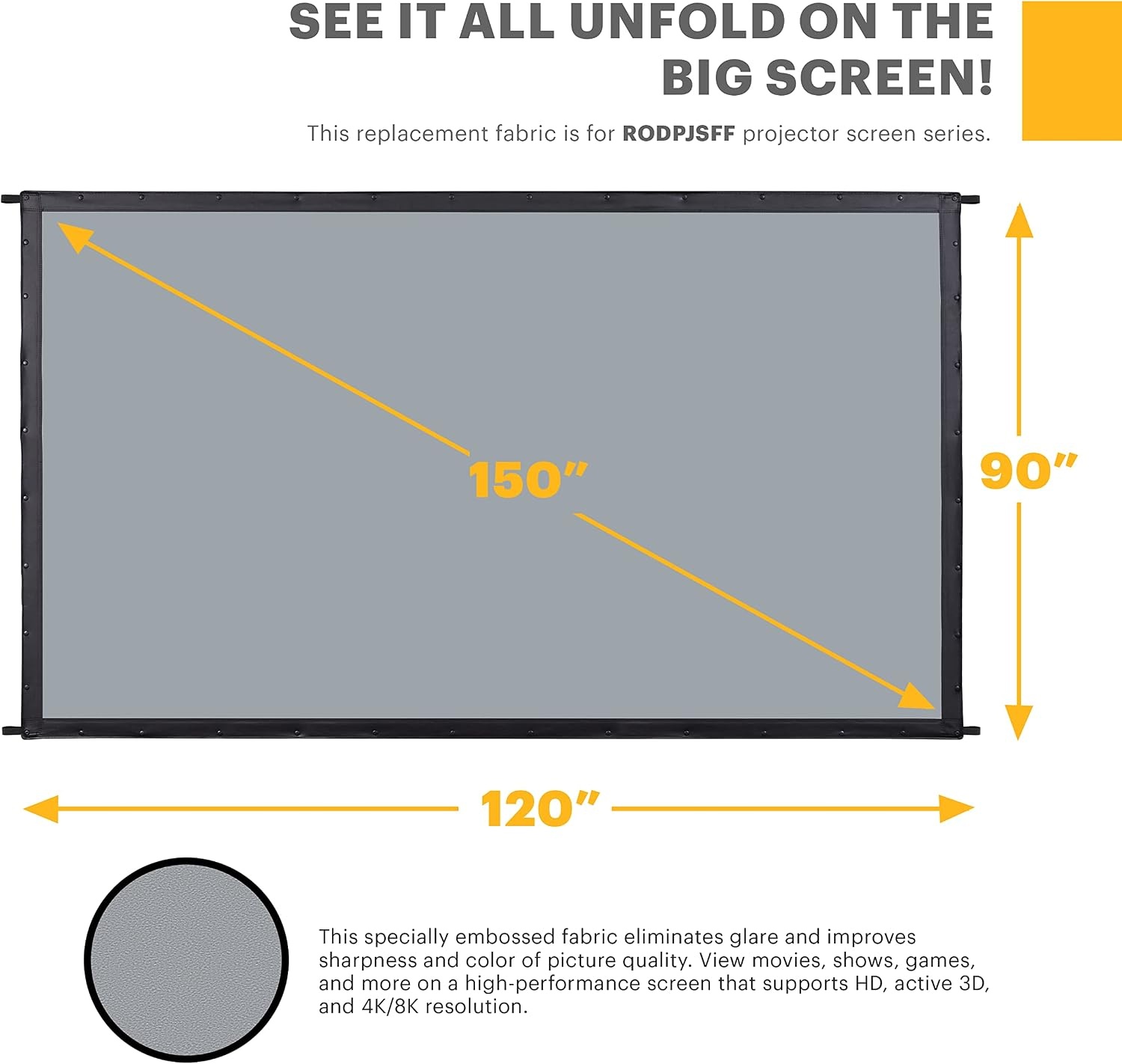 image:imageKODAK Outdoor Projector Screen 120Inch Fast Fold Gray150 Gray