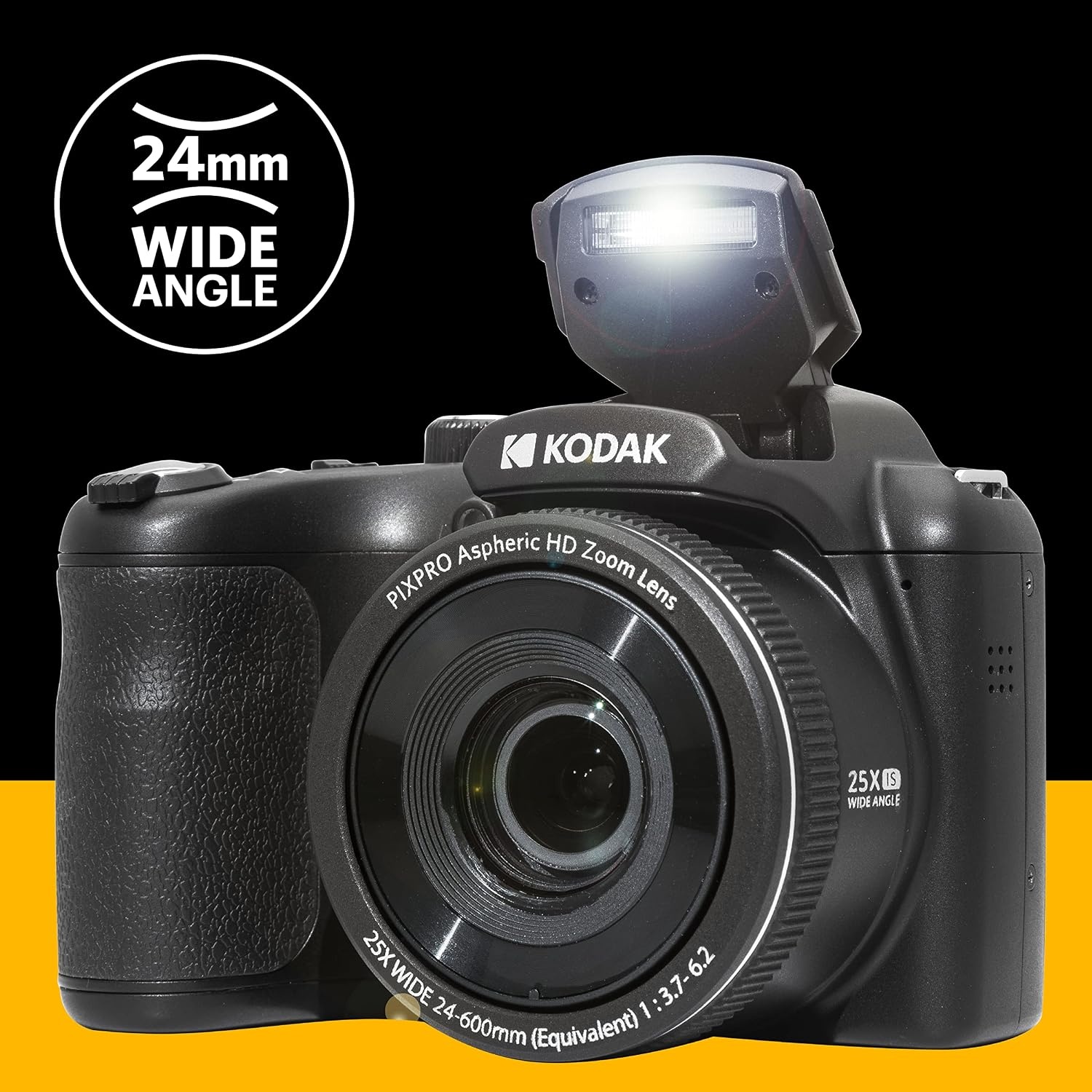 image:imageKODAK PIXPRO AZ255 16MP Digital Camera 25x Optical Zoom AA OIS BlackBlack