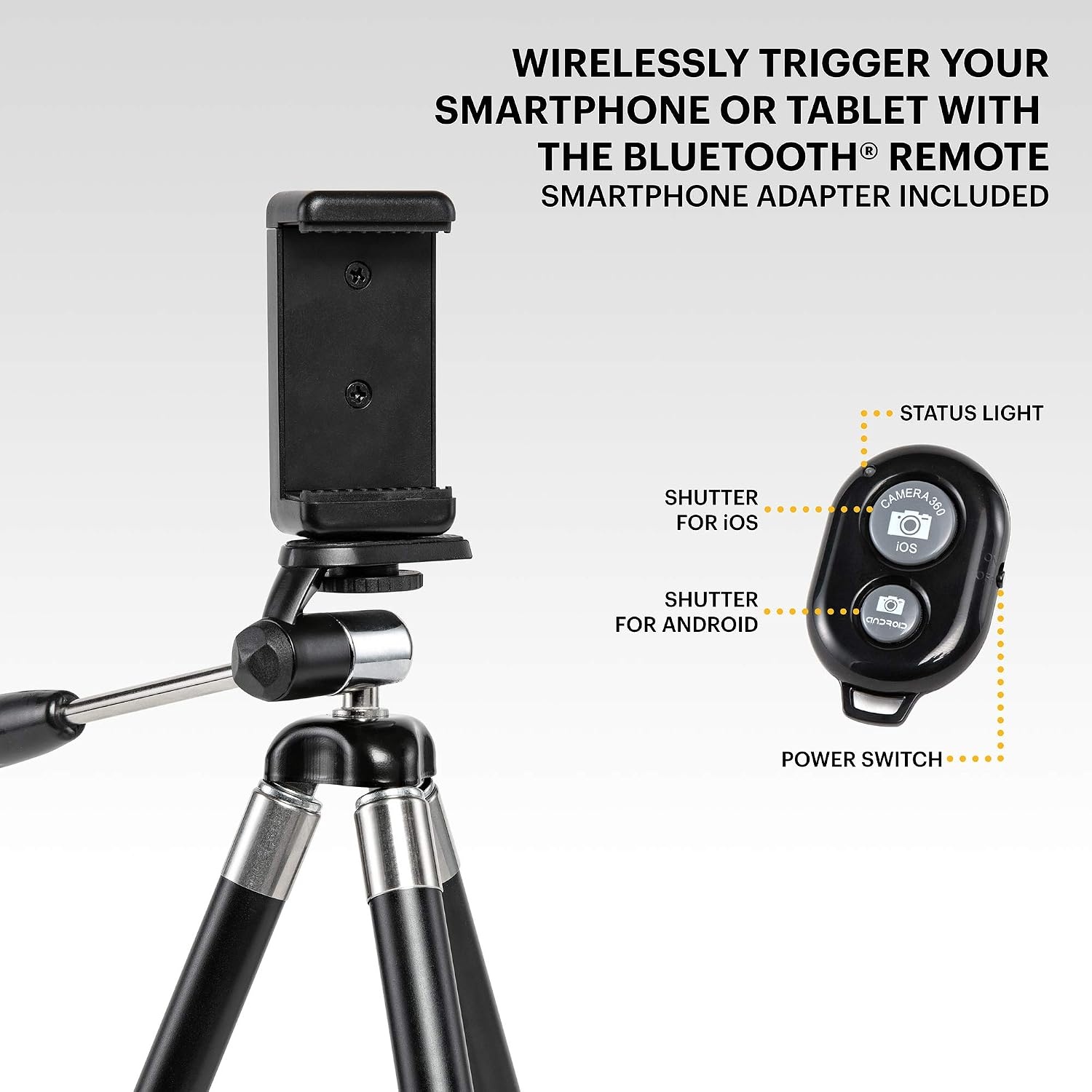 image:imageKODAK PhotoGear 42Inch Phone amp Camera Tripod Bluetooth Remote
