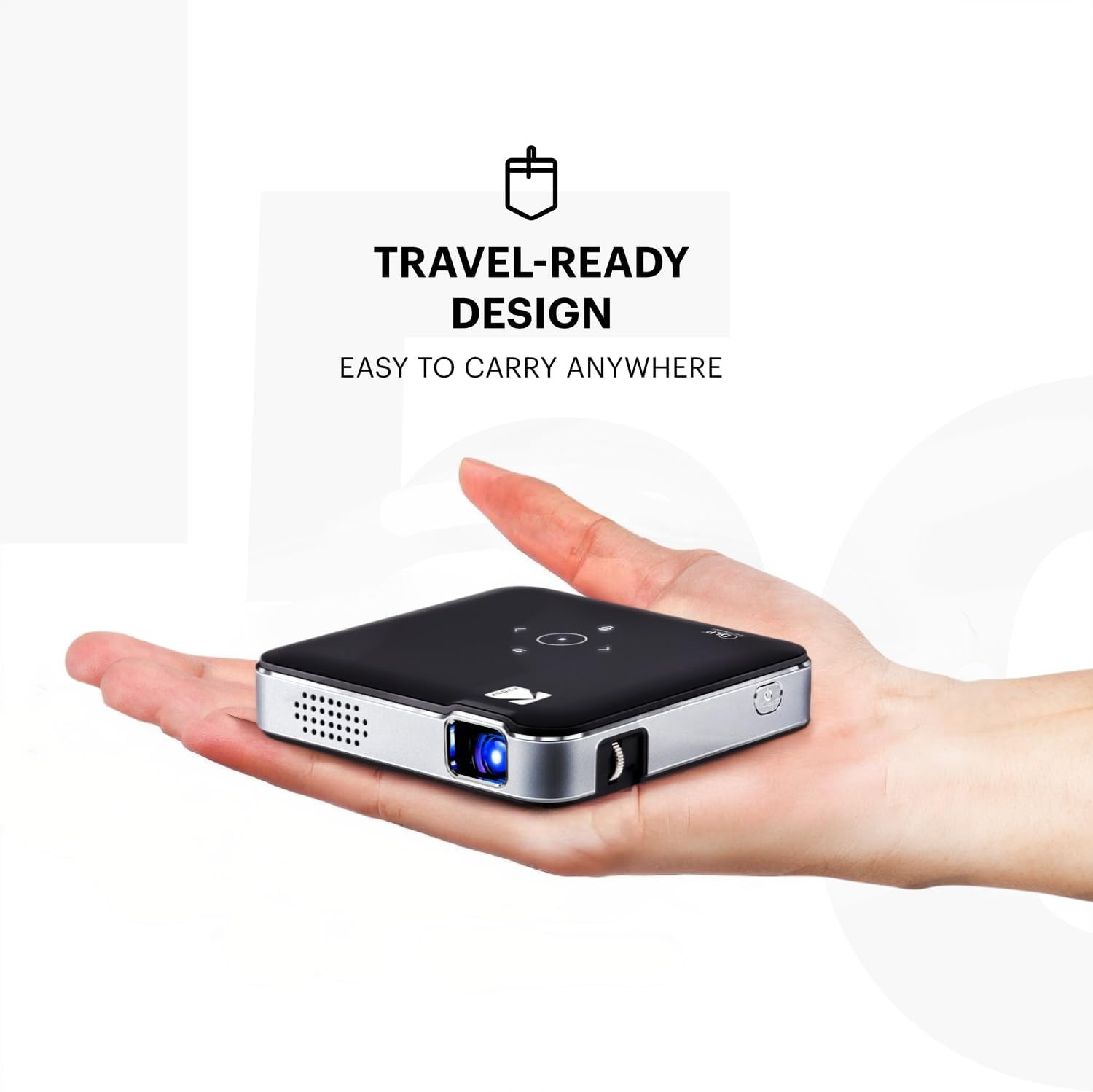 image:imageKODAK Portable Mini Projector with Screen Luma 150 Kit Type 4 WhiteBlack