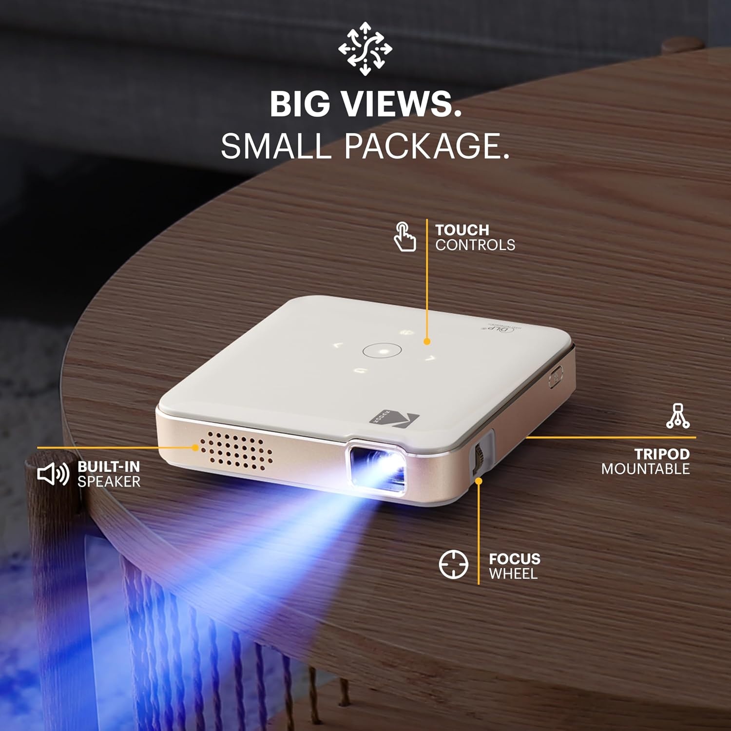 image:imageKODAK Portable Mini Projector with Screen Luma 150 Kit Type 4 WhiteWhite