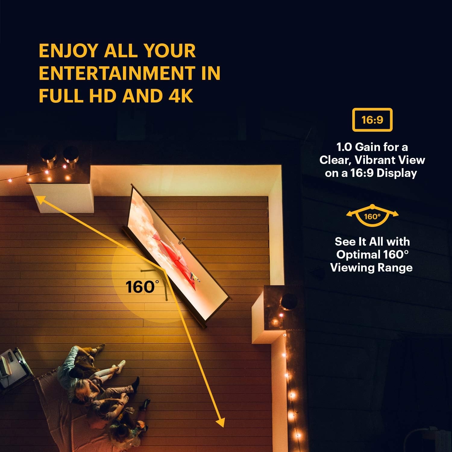 image:imageKODAK Projector Screen 100Inch Tripod Stand 169 Carry Bag