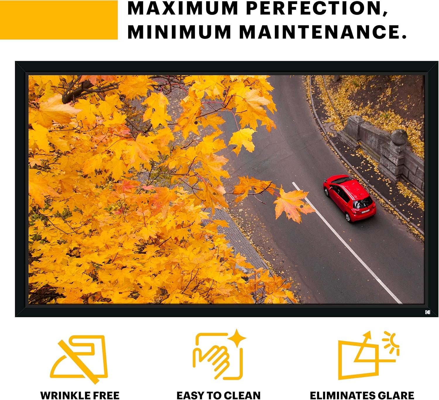 image:imageKODAK Projector Screen 120Inch Fixed Frame 4K Wall Mount
