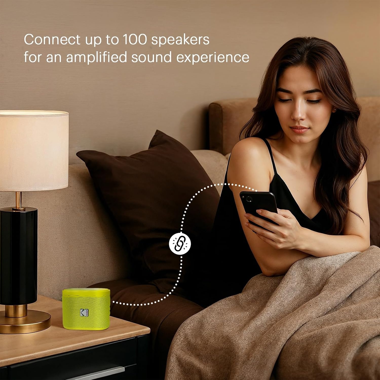 image:imageKODAK SOUNDBRIX Magnetic Splittable Bluetooth Speaker Wireless Portable Bluetooth Speaker with 4 Speaker Pairing Sound and 5H Playtime Water Resistant for Home Outdoor for Men WomenYellin Yellow