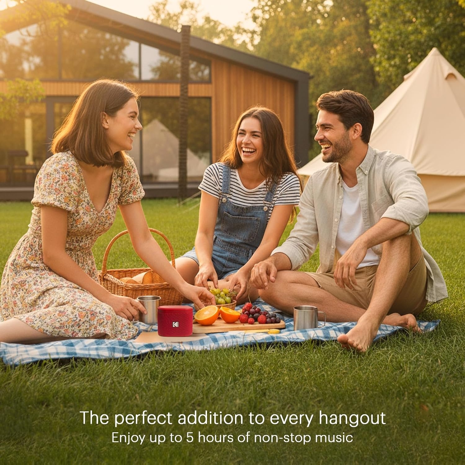 image:imageKODAK SOUNDBRIX Magnetic Splittable Bluetooth Speaker Wireless Portable Bluetooth Speaker with 4 Speaker Pairing Sound and 5H Playtime Water Resistant for Home Outdoor for Men WomenReverb Red