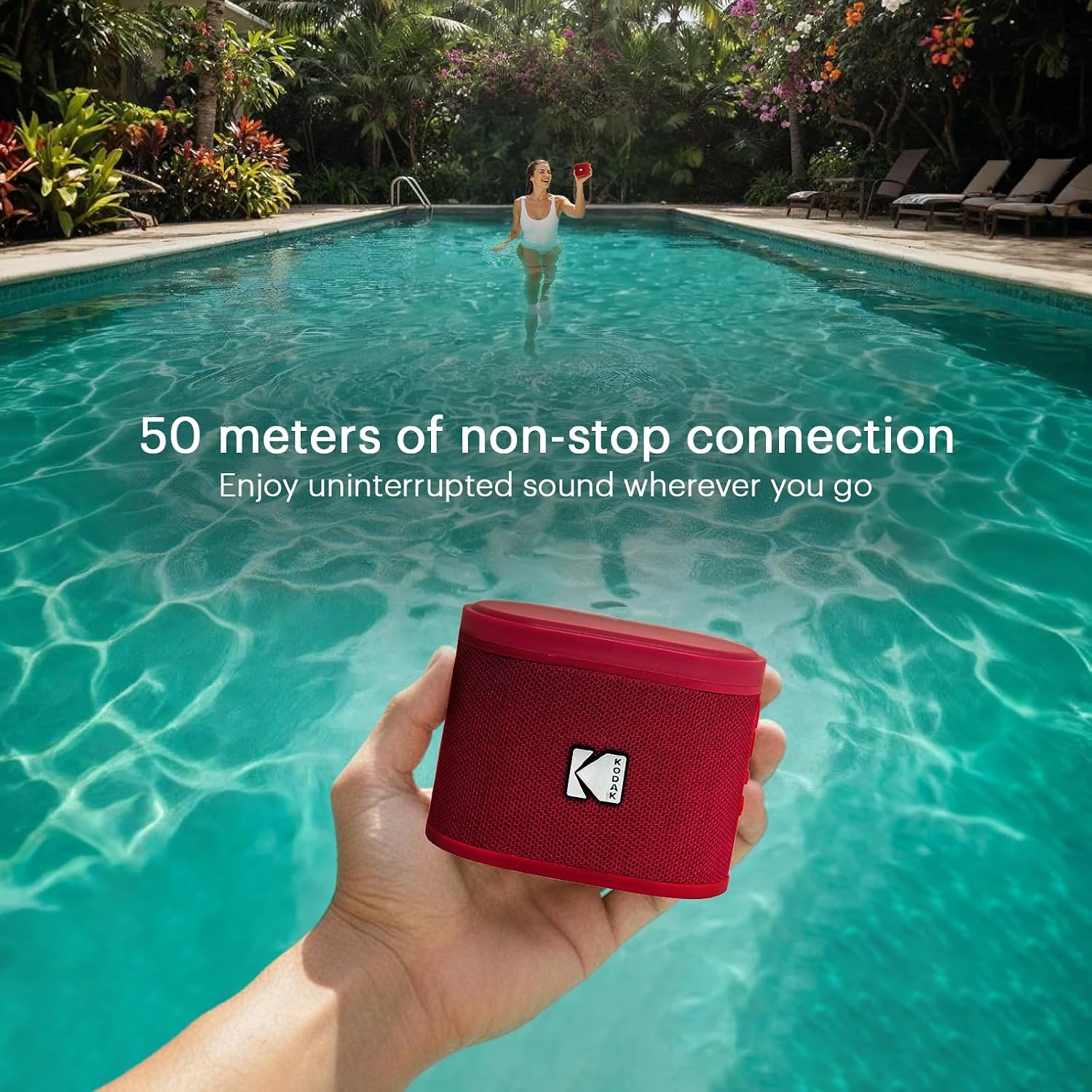 image:imageKODAK SOUNDBRIX Magnetic Splittable Bluetooth Speaker Wireless Portable Bluetooth Speaker with 4 Speaker Pairing Sound and 5H Playtime Water Resistant for Home Outdoor for Men WomenReverb Red