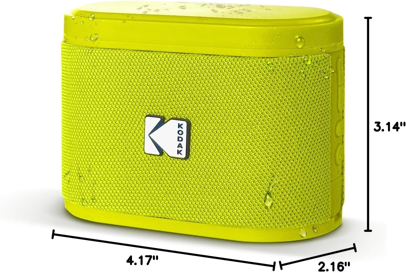 image:imageKODAK SOUNDBRIX Small Speaker Bluetooth Speaker with 360HD Sound and Robust Bass Yellow Mini Speakers IP64 Water Resistant Portable Speakers for Shower Room Car Trip Ideal Gift for Men Women