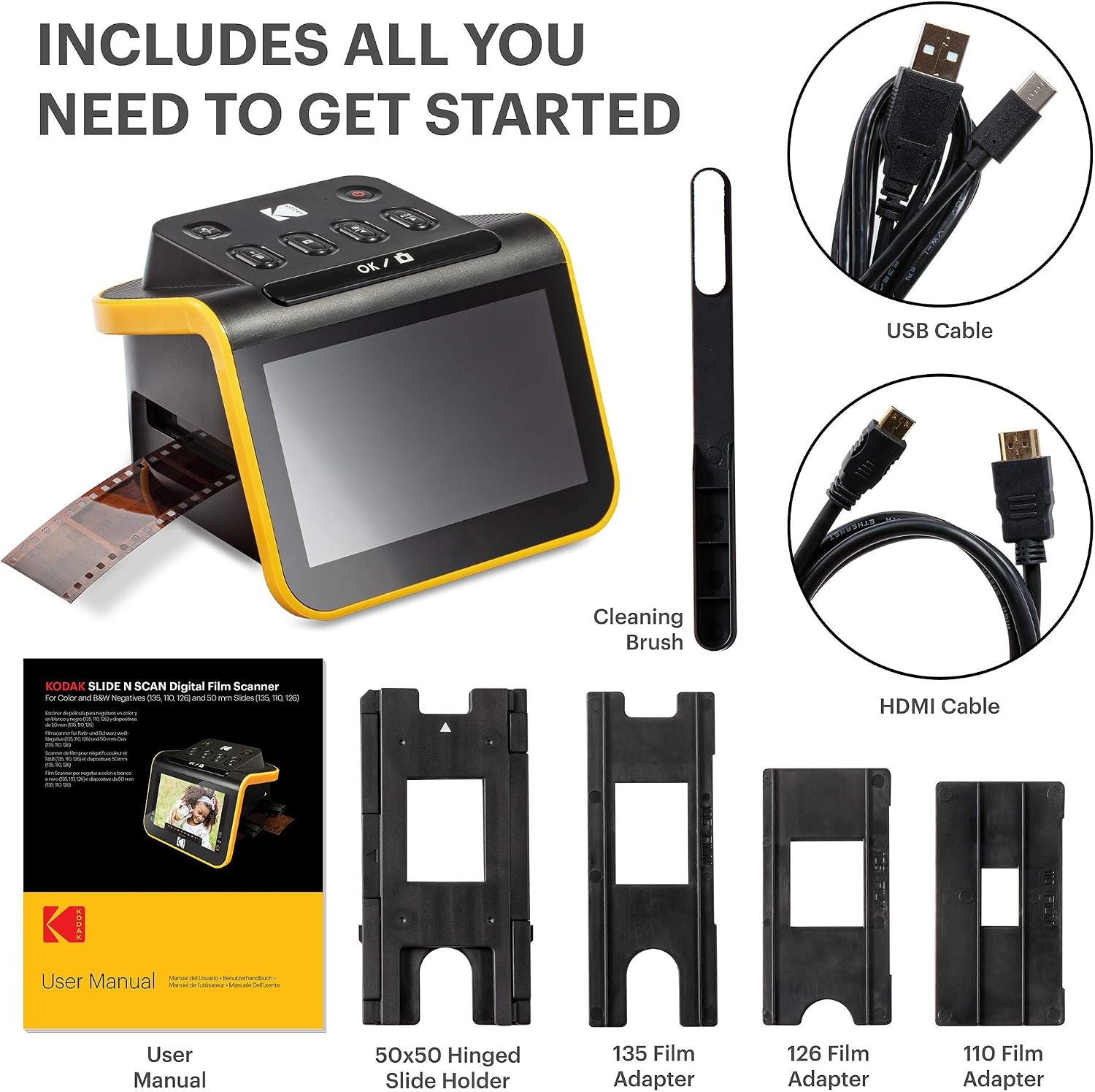 image:imageKODAK Slide N Scan Film amp Slide Scanner 22MP 5 LCD Screen 135110126mmSCANNER