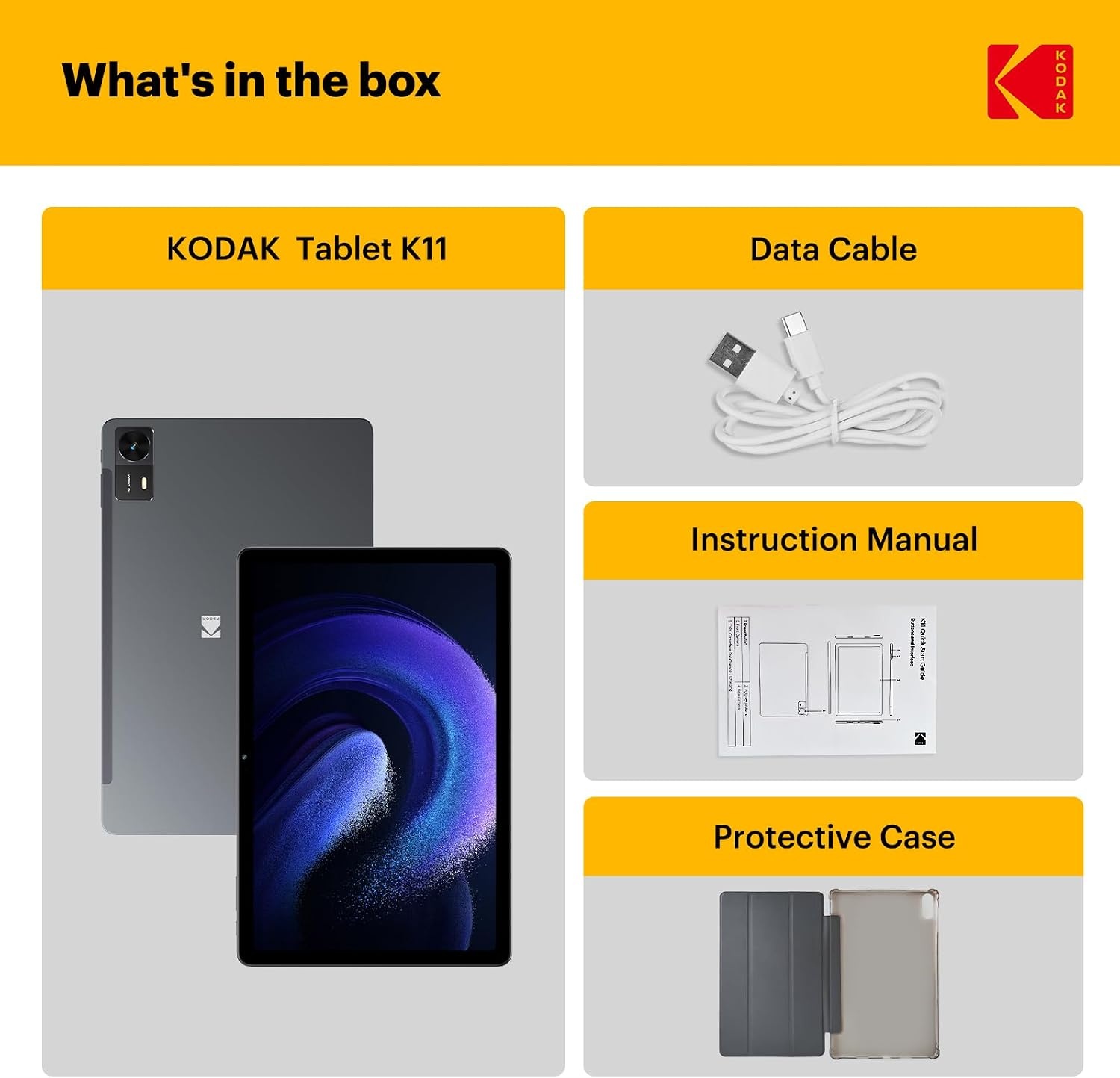 image:imageKODAK Tablet K11 11 FHD 128GB Android Tablet OctaCore 1920 1200 FHD Display123456