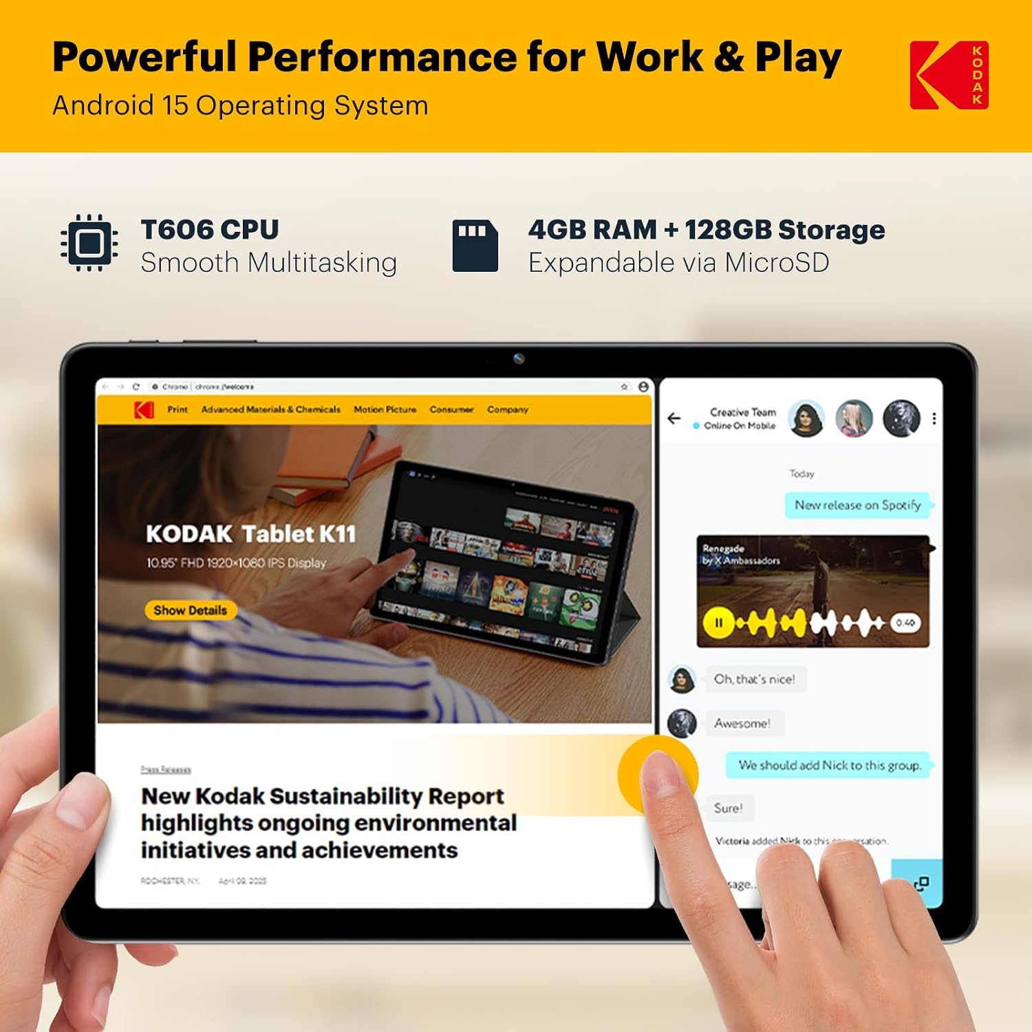 image:imageKODAK Tablet K11 11 FHD 128GB Android Tablet OctaCore 1920 1200 FHD Display123456
