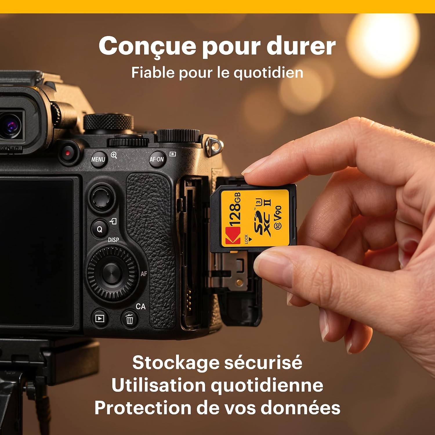 image:imageKodak 128GB UHSII U3 V90 Ultra Pro SDXC Memory Card Up to 3000MBs Read Speed and 270MBs Write Speed128 GB