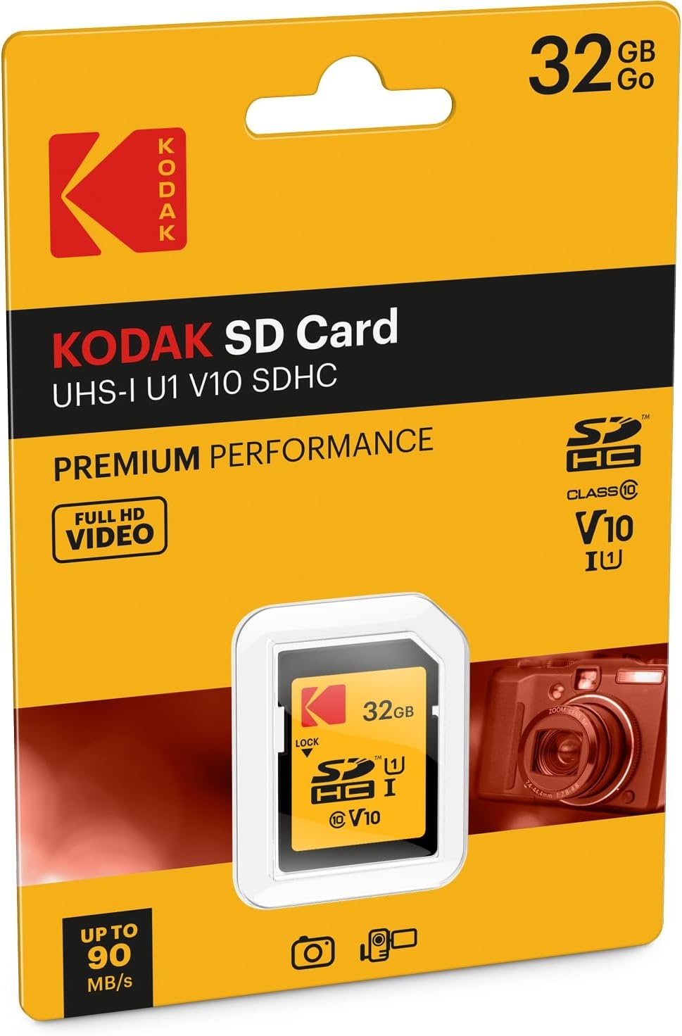 image:imageKodak 32GB 10Pack SDHC Card UHSI U1 V10 Premium up to 85MBs Read Speed for Full HD Video and HighResolution Pictures Compatible with SDHC Standard 10Pack32GB