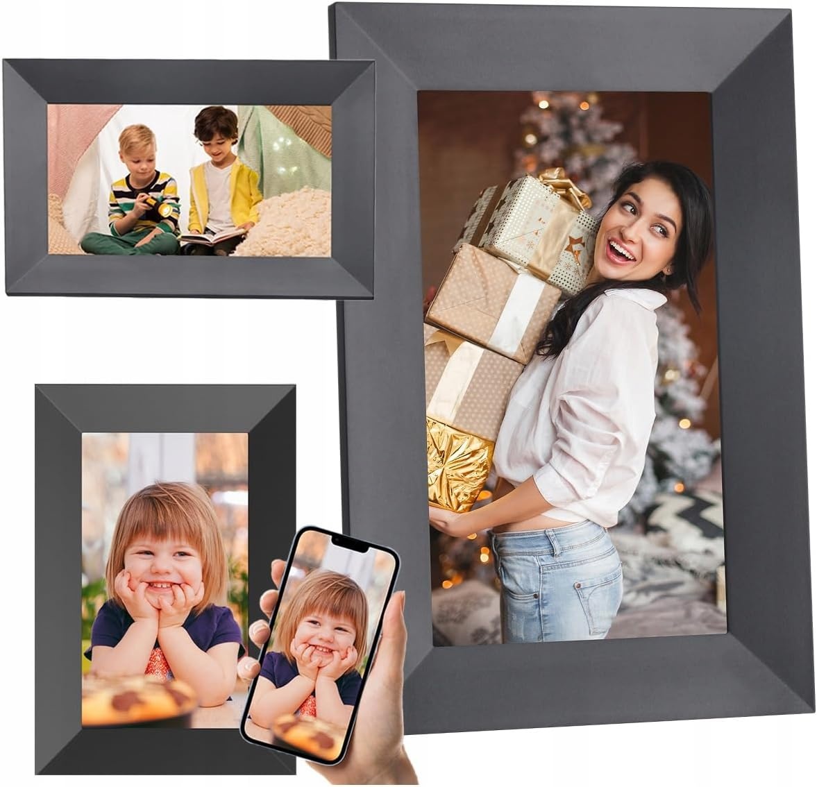 image:imageKodak 7 Inch Black Digital Picture Frame 32GB Storage AutoRotate Instant Photo amp Video Sharing Perfect for Family Photos Remote Uploads Digital Display Easy Setup