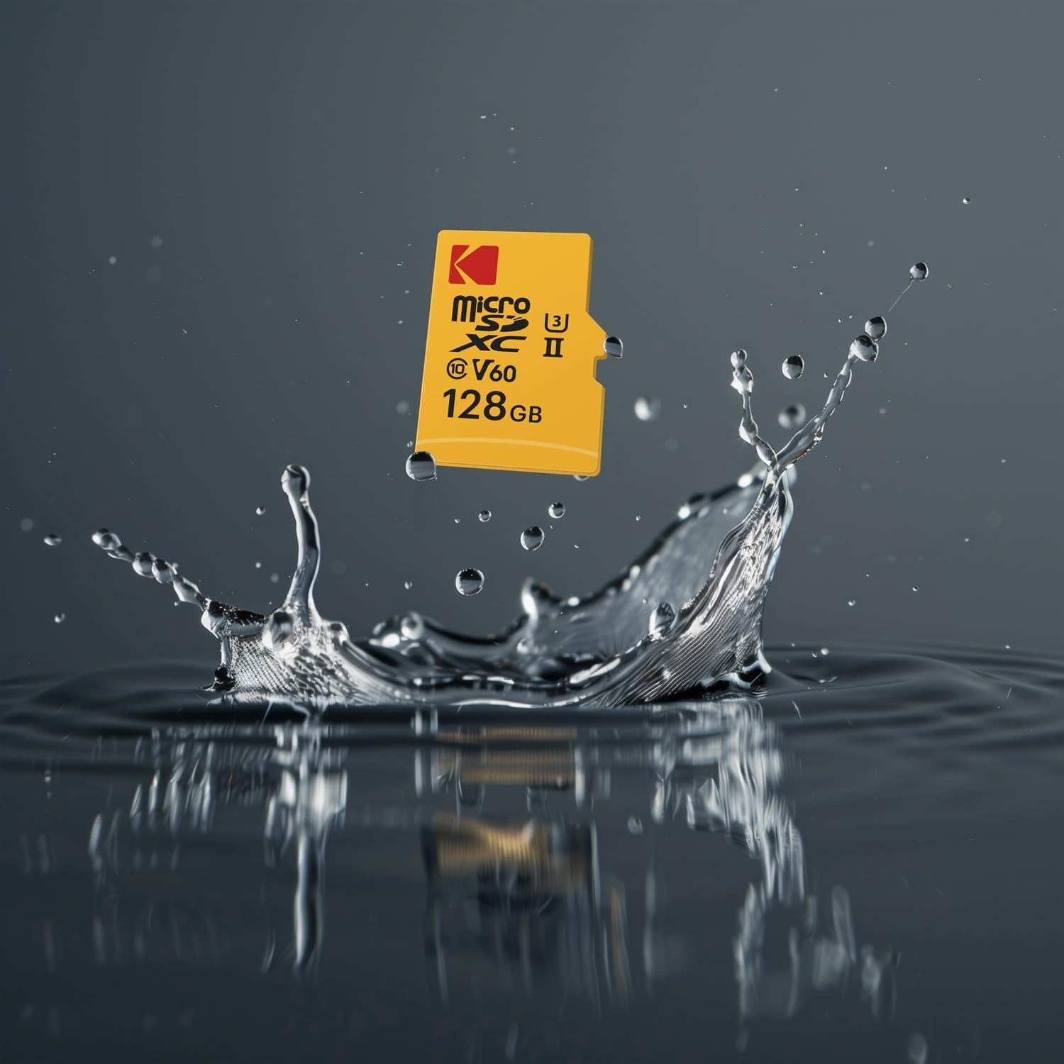 image:imageKodak MicroSD Card 256GB UHSII U3 V60 Ultra Fast Transfer Rate 300MBs Read 160MBs Write 4K8K Video Ideal for Content Creator Includes SD Adapter