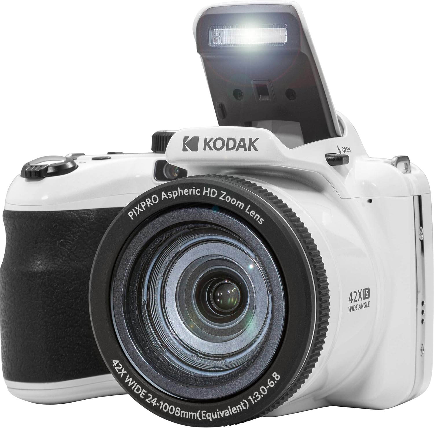 image:imageKodak PIXPRO AZ425 Digital Camera Bundle with 64GB Memory Card Camera Case Black USB Card Reader Table Tripod Accessories BlackWhite