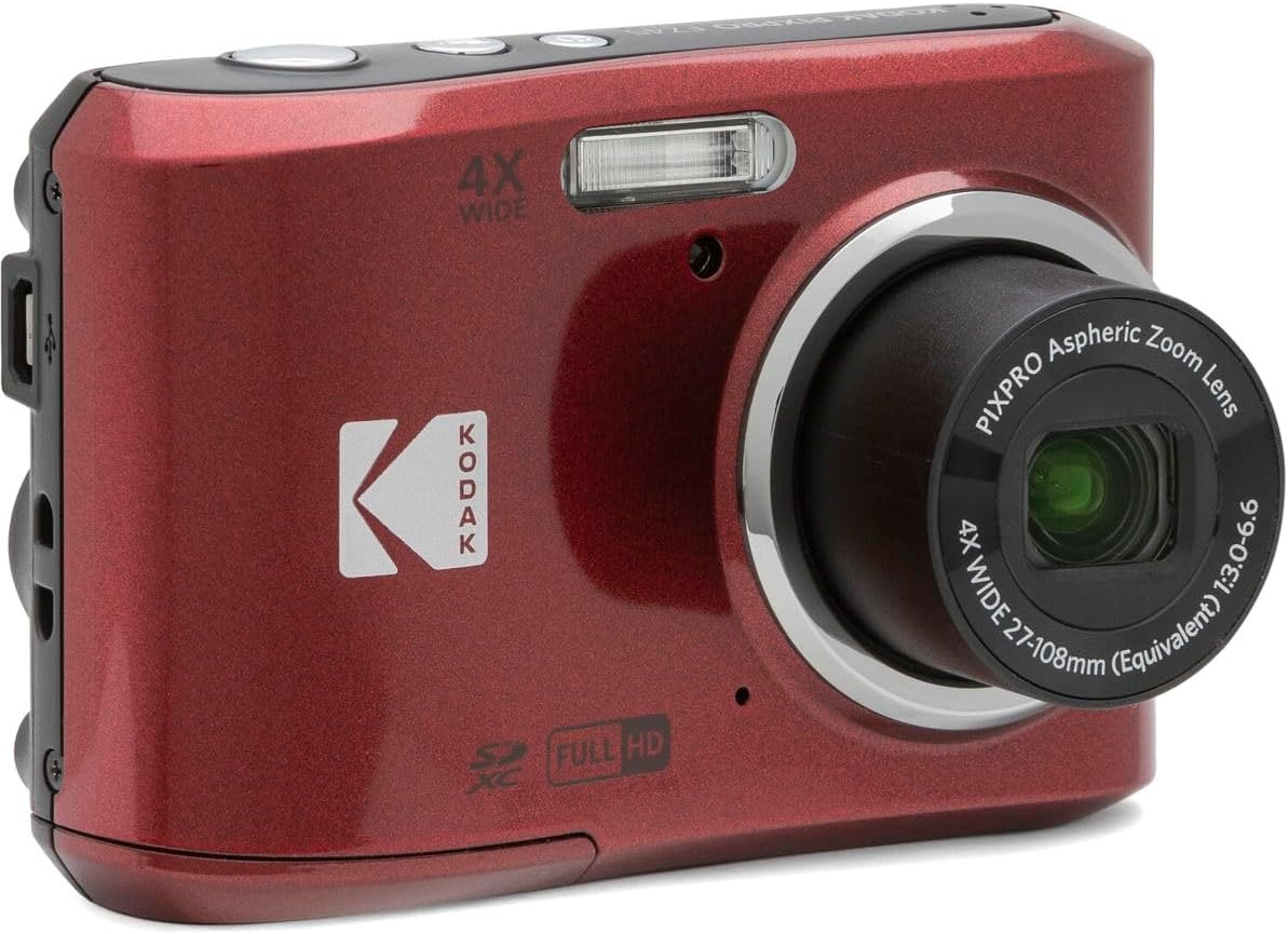 image:imageKodak PIXPRO FZ45 Friendly Zoom 16MP Full HD Digital Camera Bundle with 32GB Memory Card and Camera Bag Flexible Tripod and Card Reader RedRed