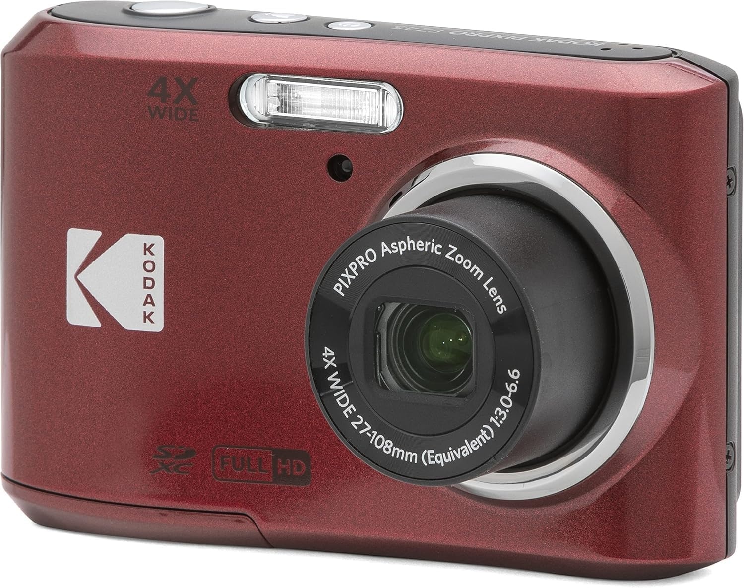 image:imageKodak PIXPRO FZ45 Friendly Zoom 16MP Full HD Digital Camera Bundle with 32GB Memory Card and Camera Bag Flexible Tripod and Card Reader RedRed