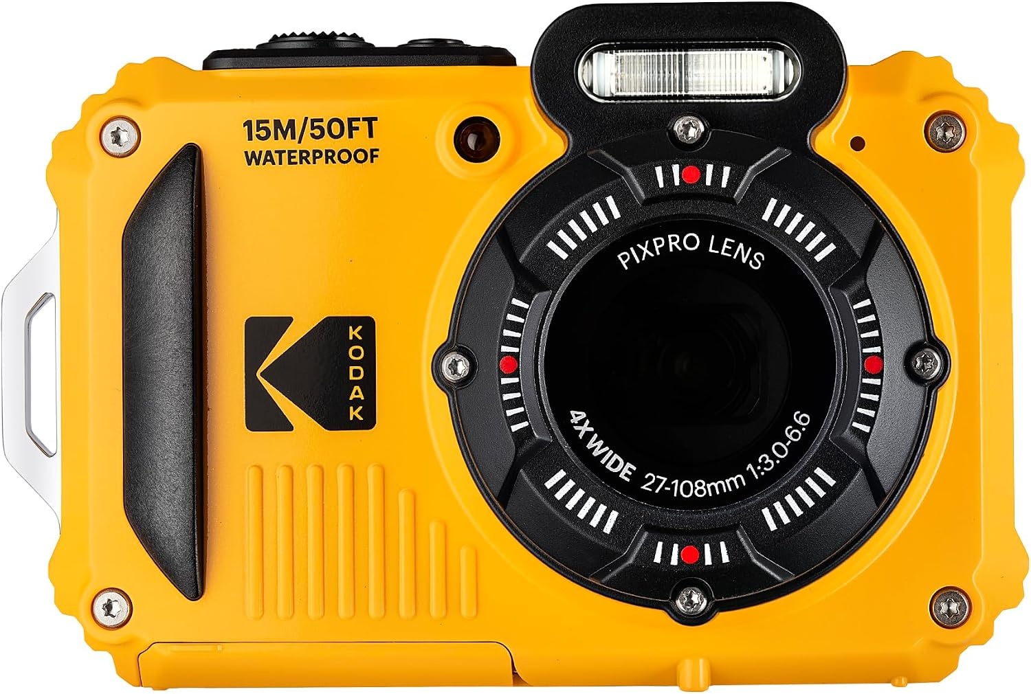 image:imageKodak PIXPRO WPZ2 Digital Camera Yellow Waterproof Shockproof amp Dustproof Camera with 16MP Sensor 1080p Video amp 4X Optical Zoom for Travel amp Outdoor use 32GB Card Vlogger Tripod More