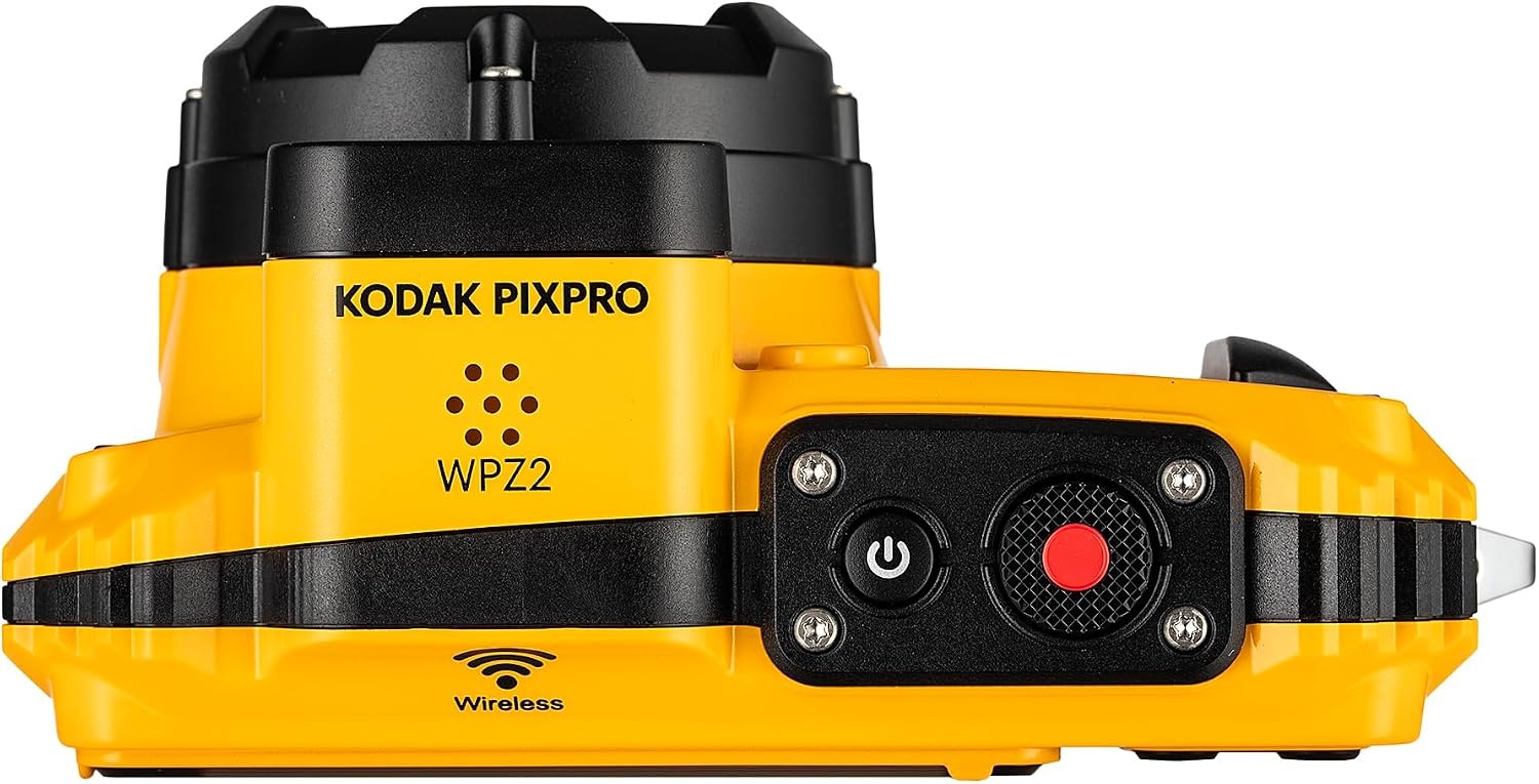 image:imageKodak PIXPRO WPZ2 Digital Camera Yellow Waterproof Shockproof amp Dustproof Camera with 16MP Sensor 1080p Video amp 4X Optical Zoom for Travel amp Outdoor use 32GB Card Vlogger Tripod More