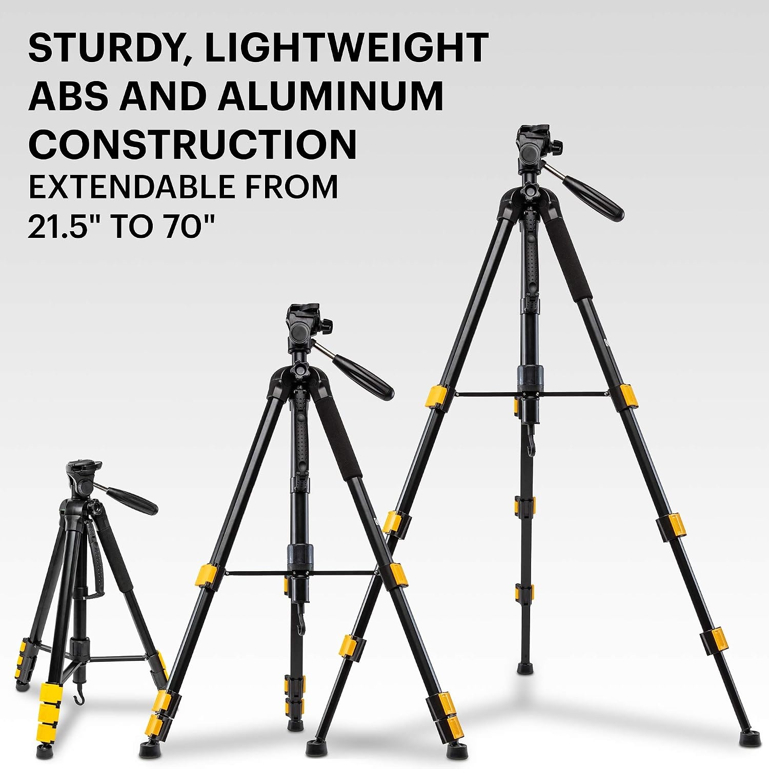 image:imageKodak PhotoGear 2in1 Tripod amp Monopod Lightweight 70 4Section FlipLock Aluminum Stand Converts to 645 Monopod QuickRelease Plates 3Way Swivel Head Bubble Level Bonus Stand EGuide amp CaseTripod With Remote