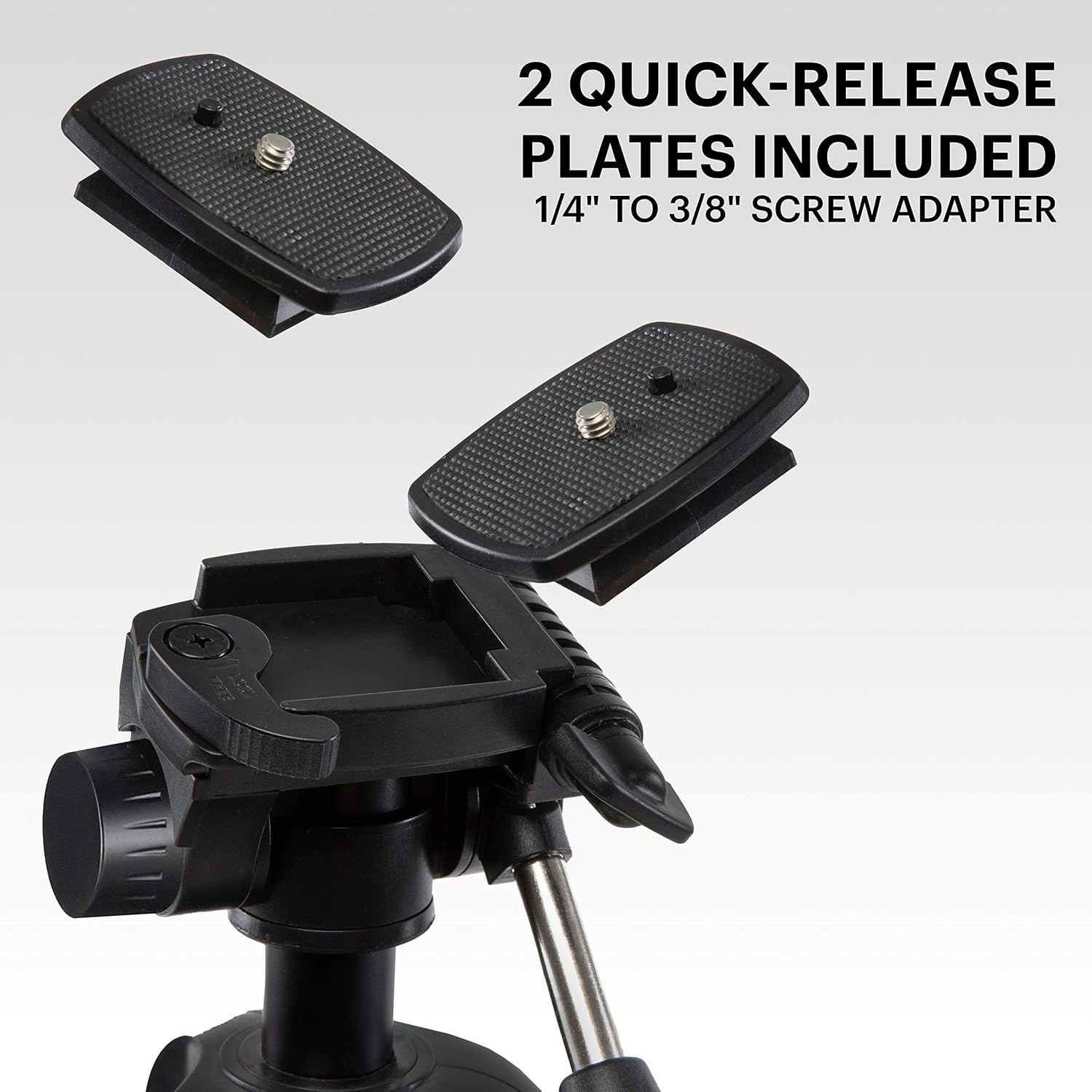 image:imageKodak PhotoGear 2in1 Tripod amp Monopod Lightweight 70 4Section FlipLock Aluminum Stand Converts to 645 Monopod QuickRelease Plates 3Way Swivel Head Bubble Level Bonus Stand EGuide amp CaseTripod With Remote